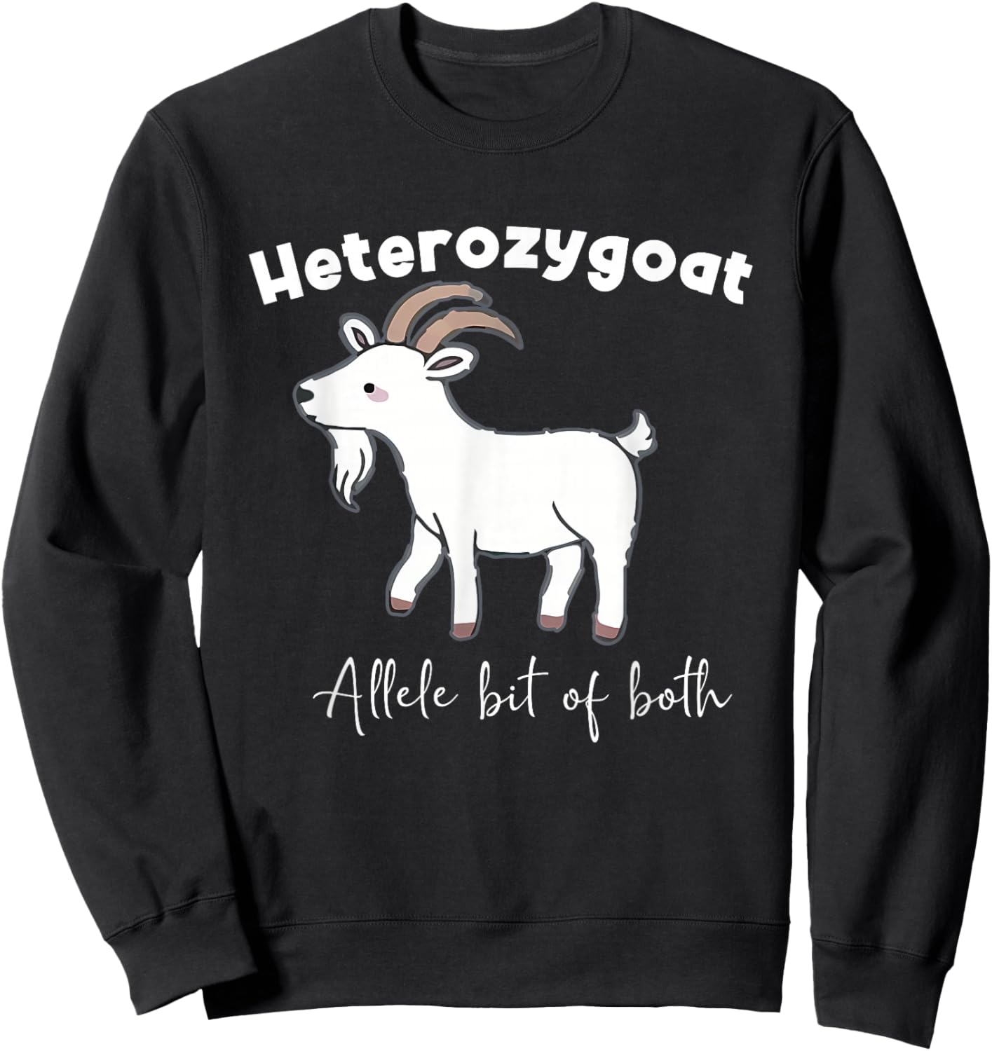 Heterozygoat Allele bit of both Funny Design Sweatshirt - Sweatshirt | Black