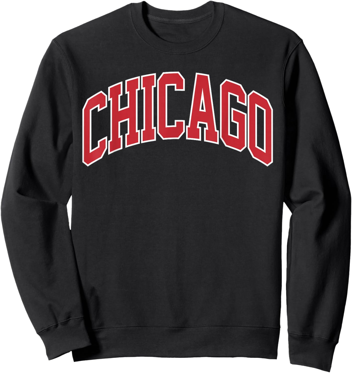 Retro Chicago Throwback Classic Chicago Men Women Red Blue Sweatshirt - Sweatshirt | Black