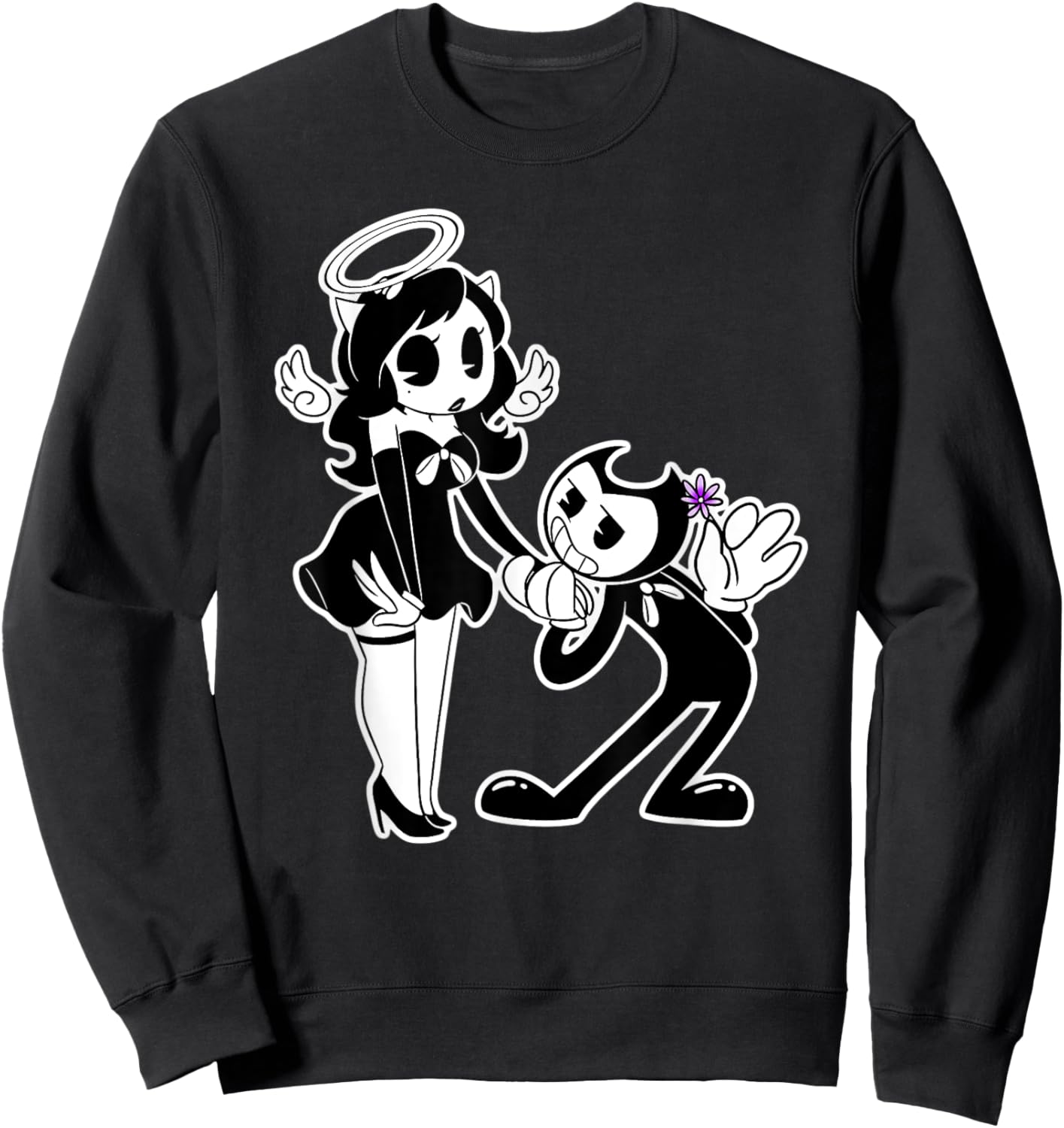 Alice Angel Gothic Angel x Bendy Demon Sweatshirt - Sweatshirt | Black