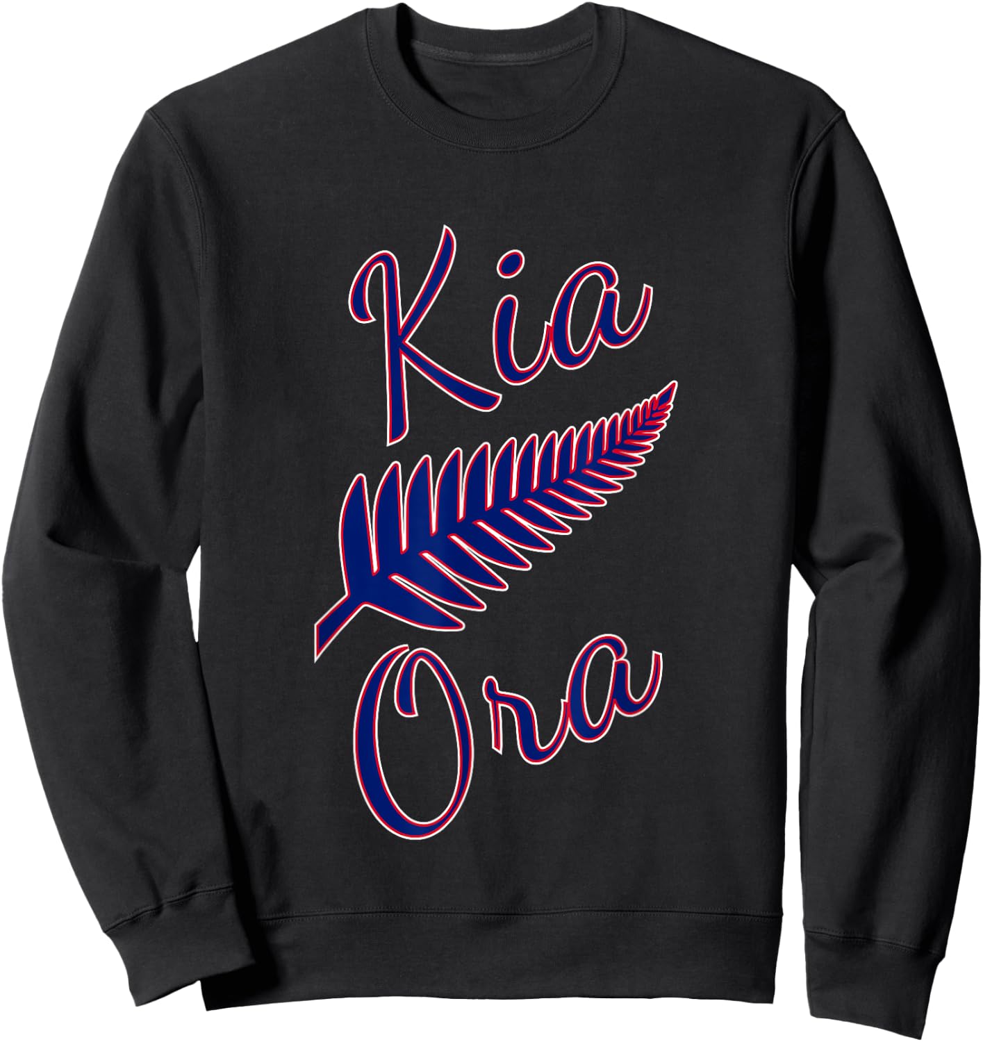 Kia Ora Maori Greeting New Zealand Pride Silver Fern Travel Sweatshirt - Sweatshirt | Black