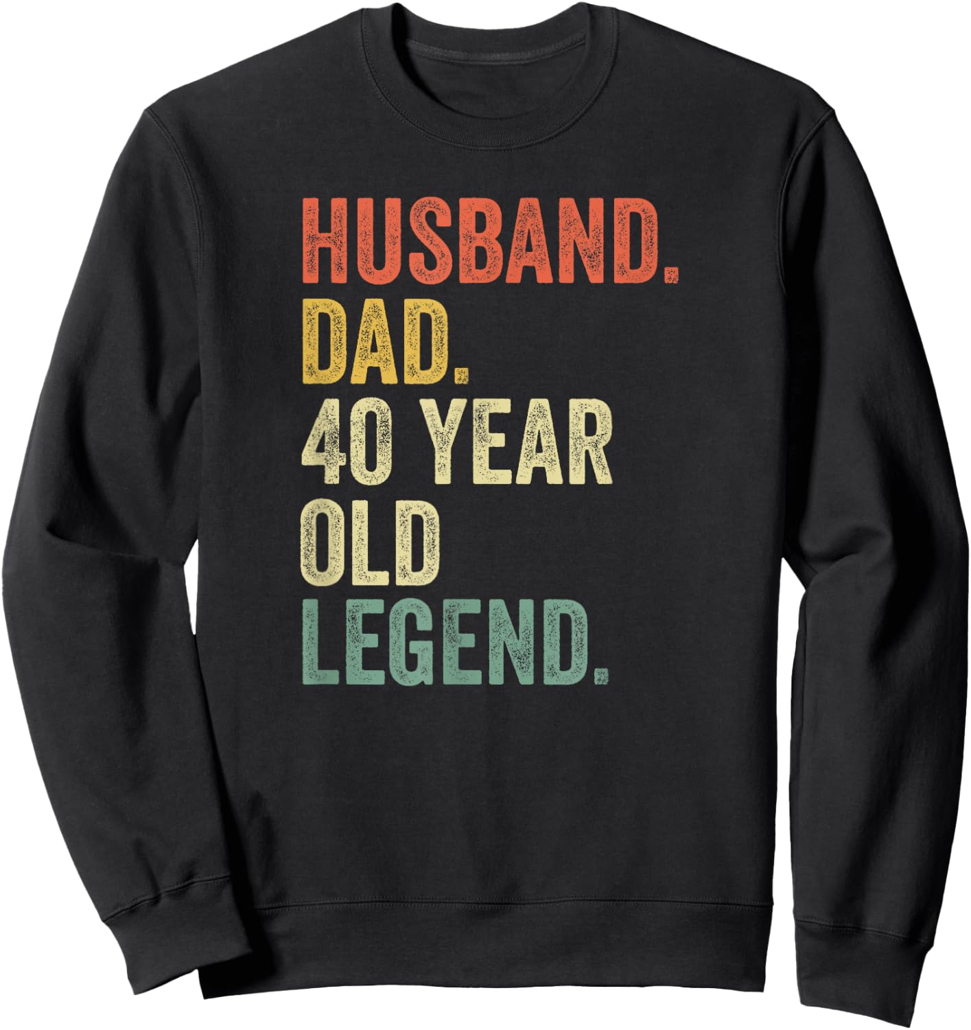 Funny 40th Birthday Gifts Vintage Dad 1980 Sweatshirt - Sweatshirt | Black