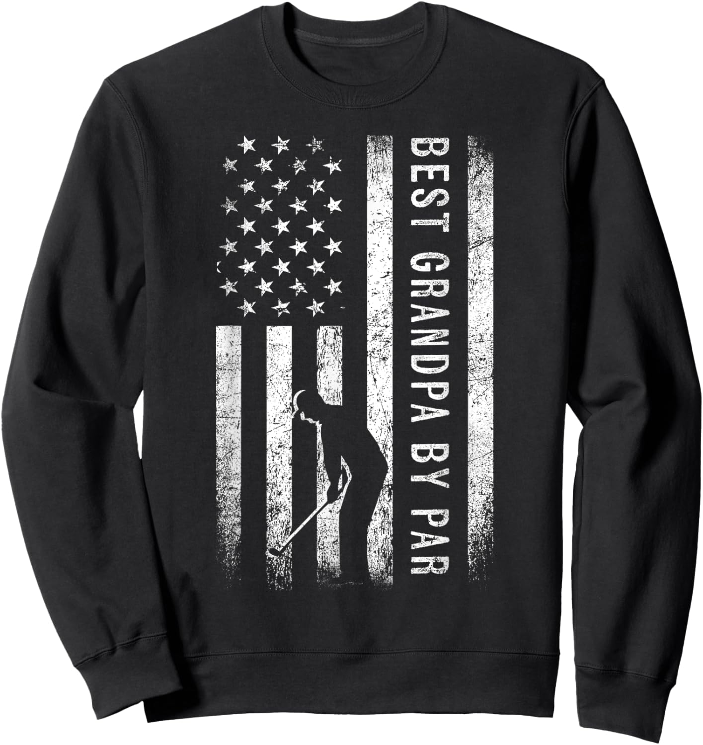 Best Grandpa By Par Golfing Gifts Grandpa Father's Day Golf Sweatshirt - Sweatshirt | Black