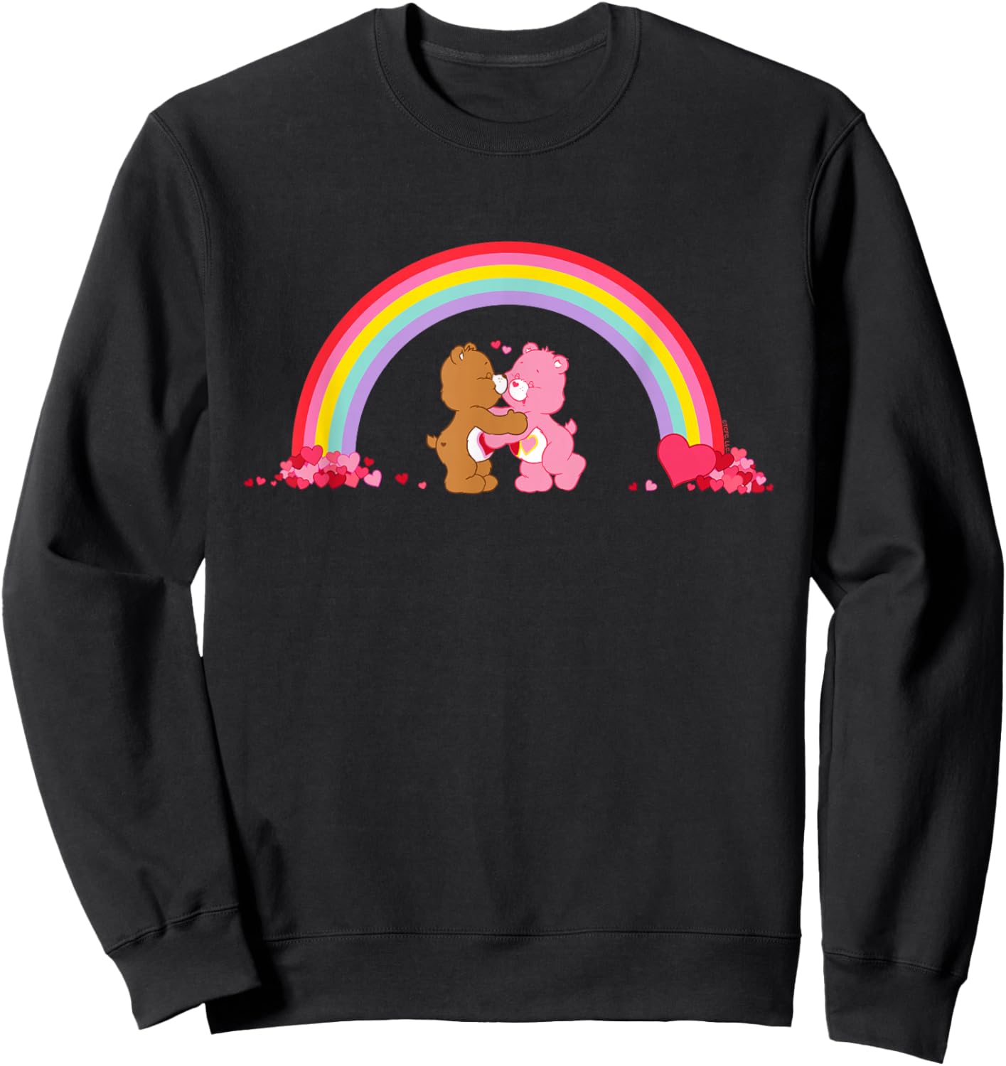 Care Bears Valentine's Kiss with Love-A-Lot and Tenderheart Sweatshirt - Sweatshirt | Black