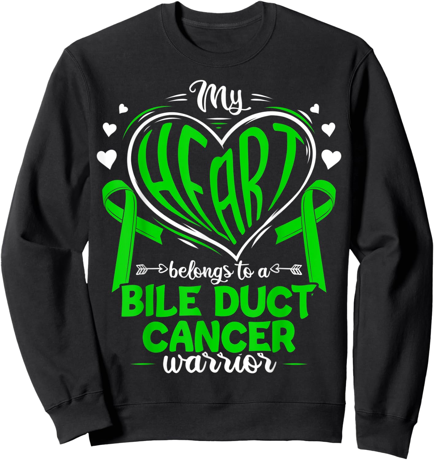 Cholangiocarcinoma Bile Duct Cancer Awareness Sweatshirt - Sweatshirt | Black
