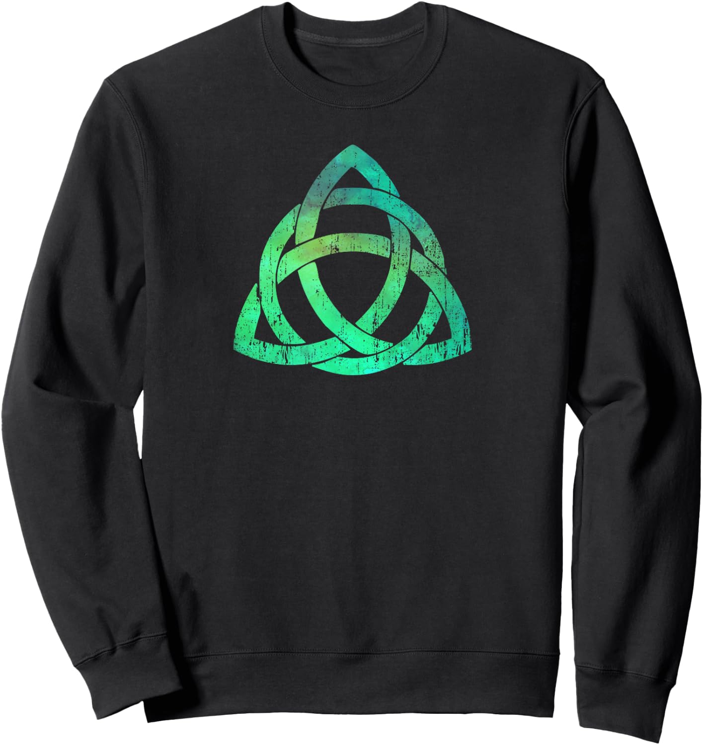 Irish Celtic Trinity Knot Triquetra Symbol Christian Faith Sweatshirt - Sweatshirt | Black