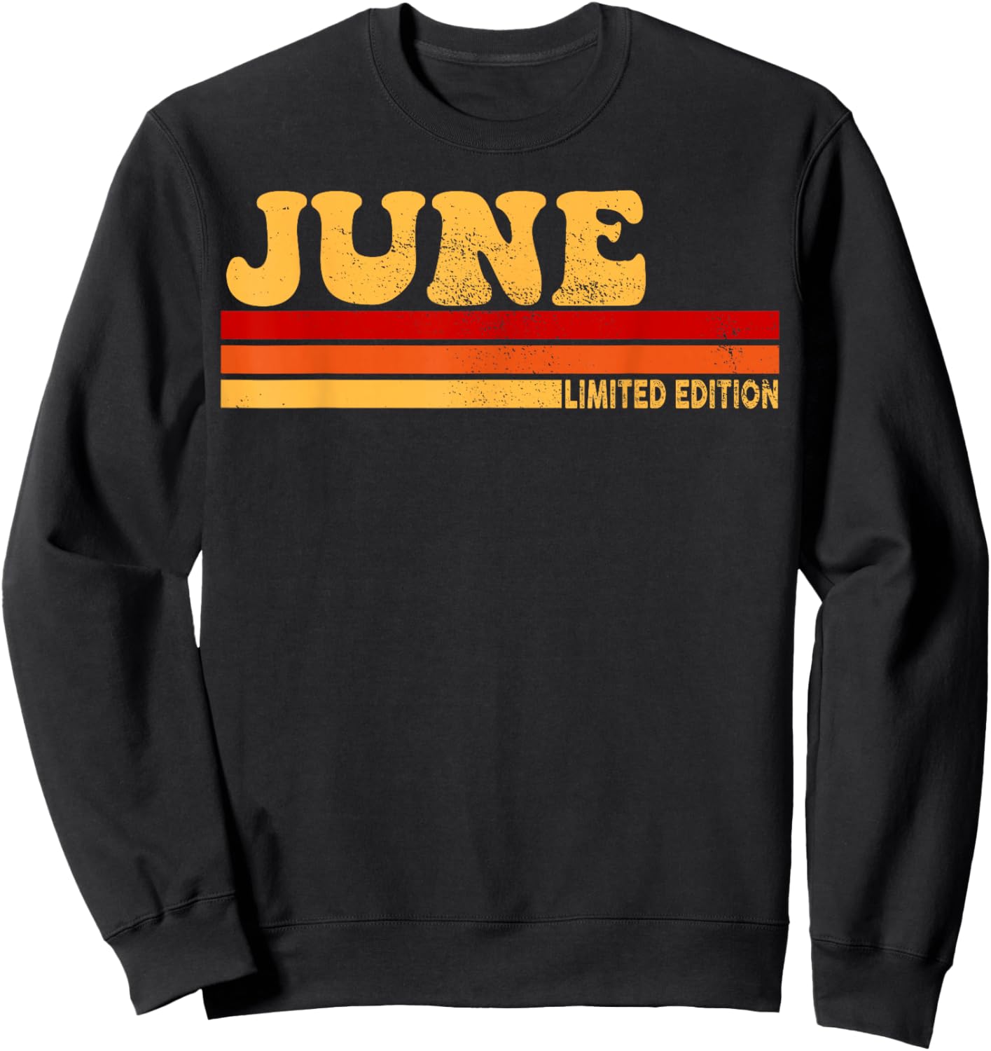 June Name Personalized Cute Idea Women Vintage June Sweatshirt - Sweatshirt | Black