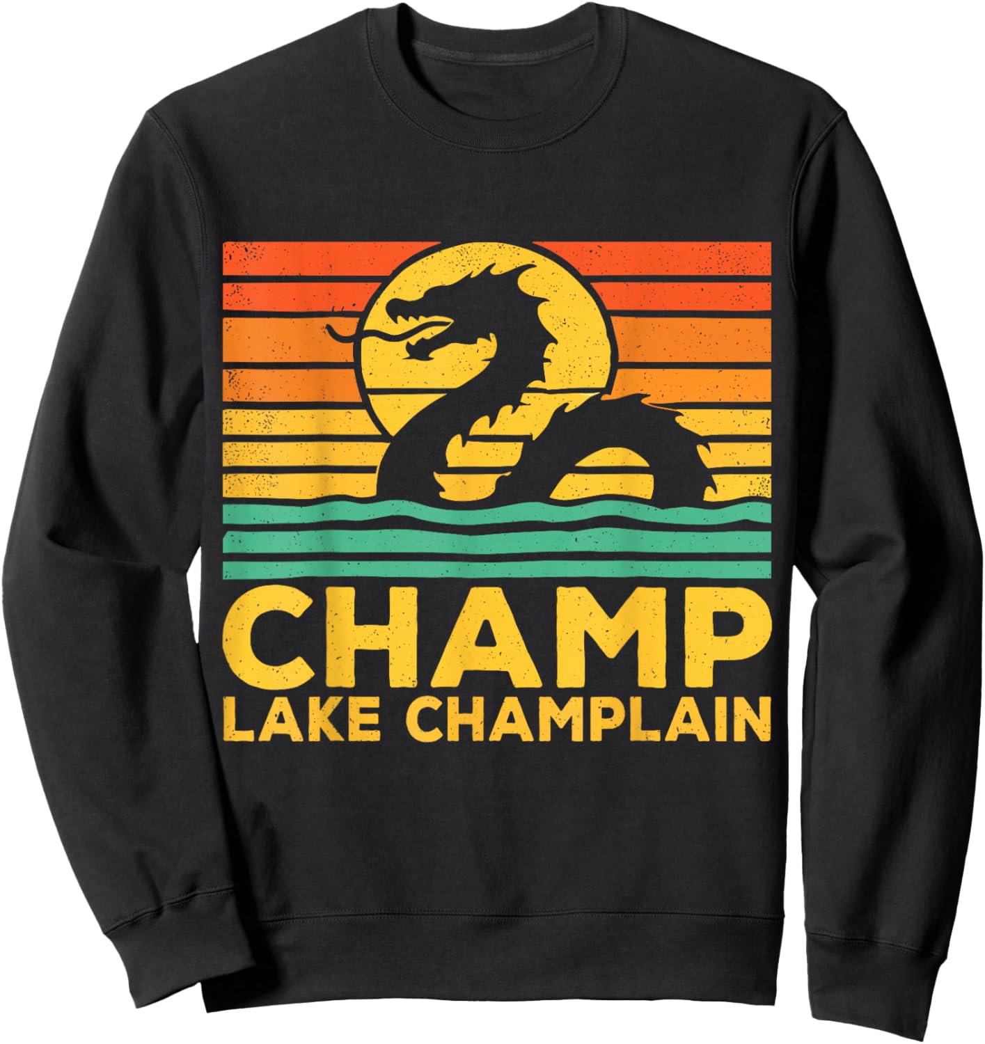 Champ Lake Champlain Monster American Folklore Sweatshirt - Sweatshirt | Black