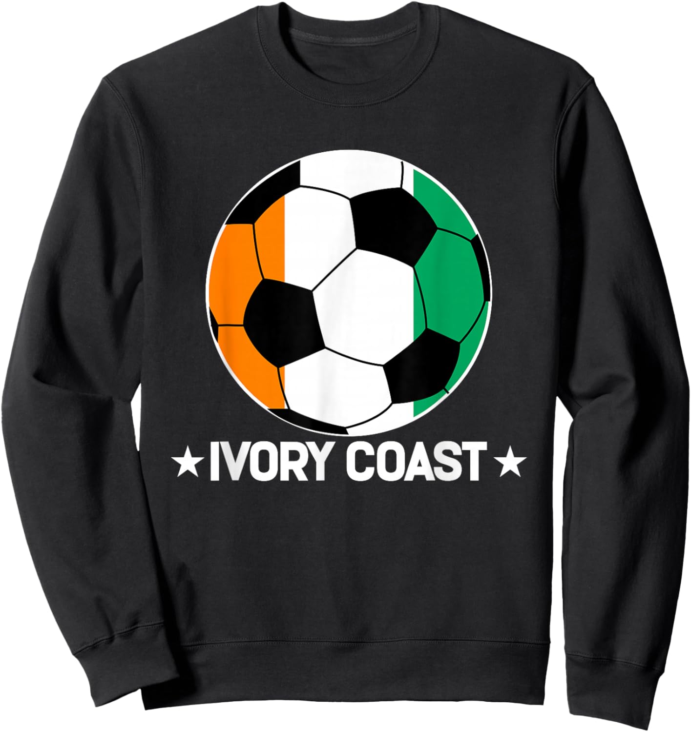 Ivory Coast Soccer Team Ivory Coast Flag Jersey Football Sweatshirt - Sweatshirt | Black