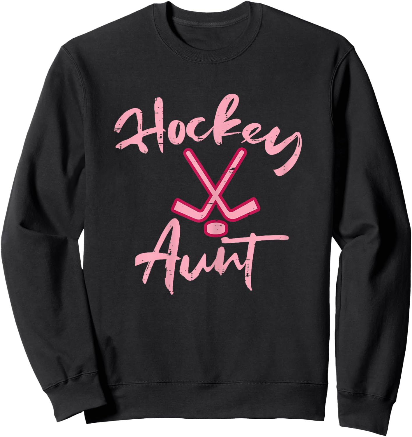 Ice Hockey Aunt Cute Mothers Day Aunty Auntie Women Nephew Sweatshirt - Sweatshirt | Black