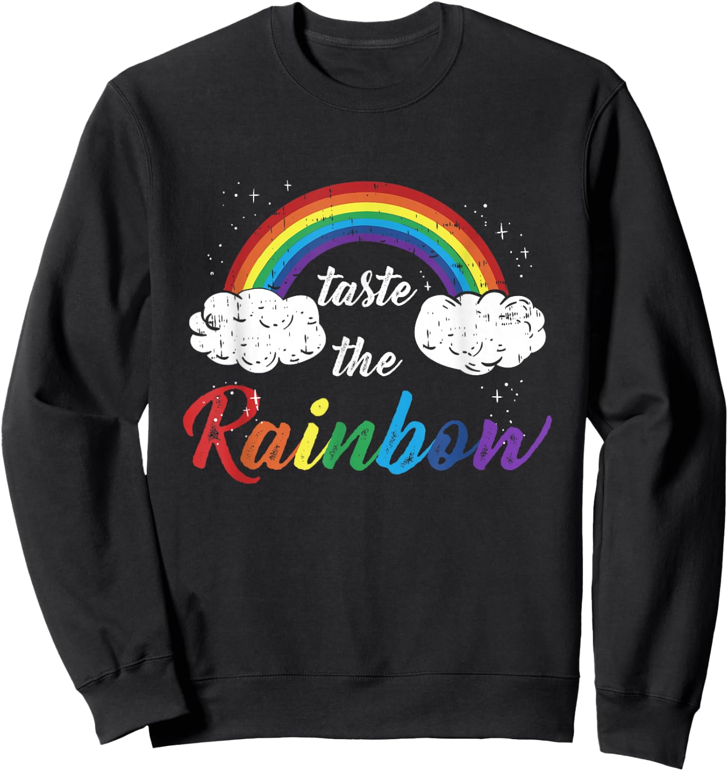Taste The Rainbow Gay Lesbian Pride Trans Sexuality Sweatshirt - Sweatshirt | Black