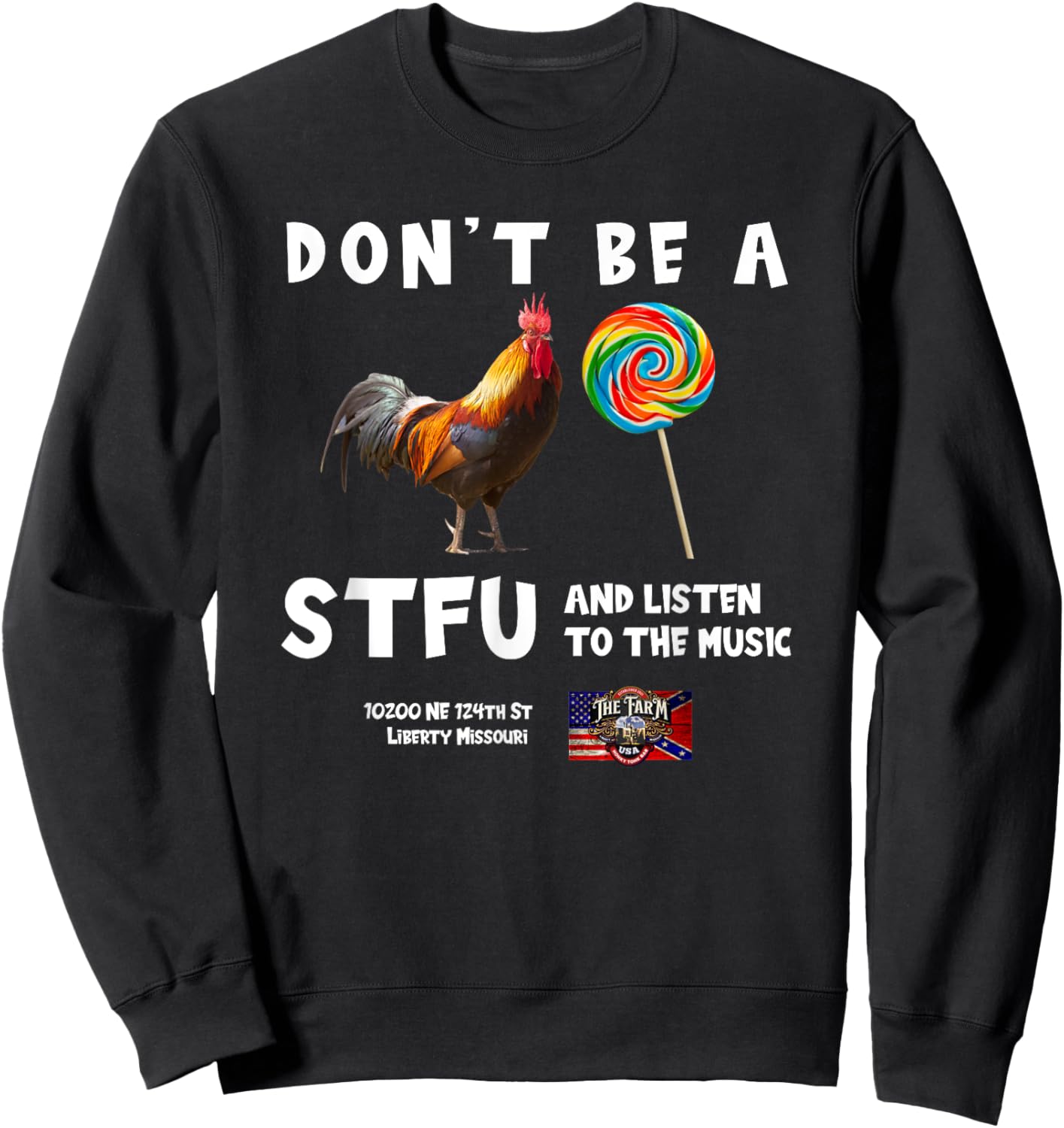 The Farm I Love Goats & Chickens Sweatshirt - Sweatshirt | Black