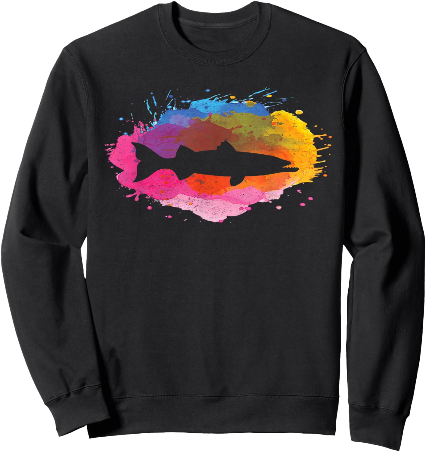 Barracuda Fishing Retro Vintage 80s Style Gift Sweatshirt - Sweatshirt | Black