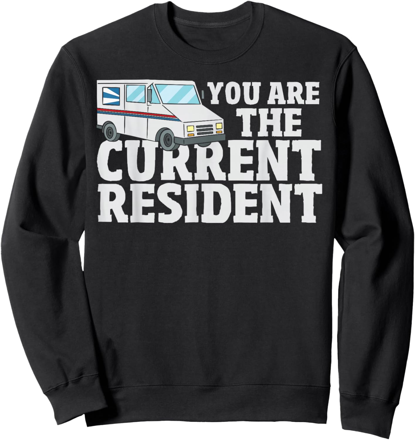 Postal Worker Funny Mailman You are The Current Resident Sweatshirt - Sweatshirt | Black