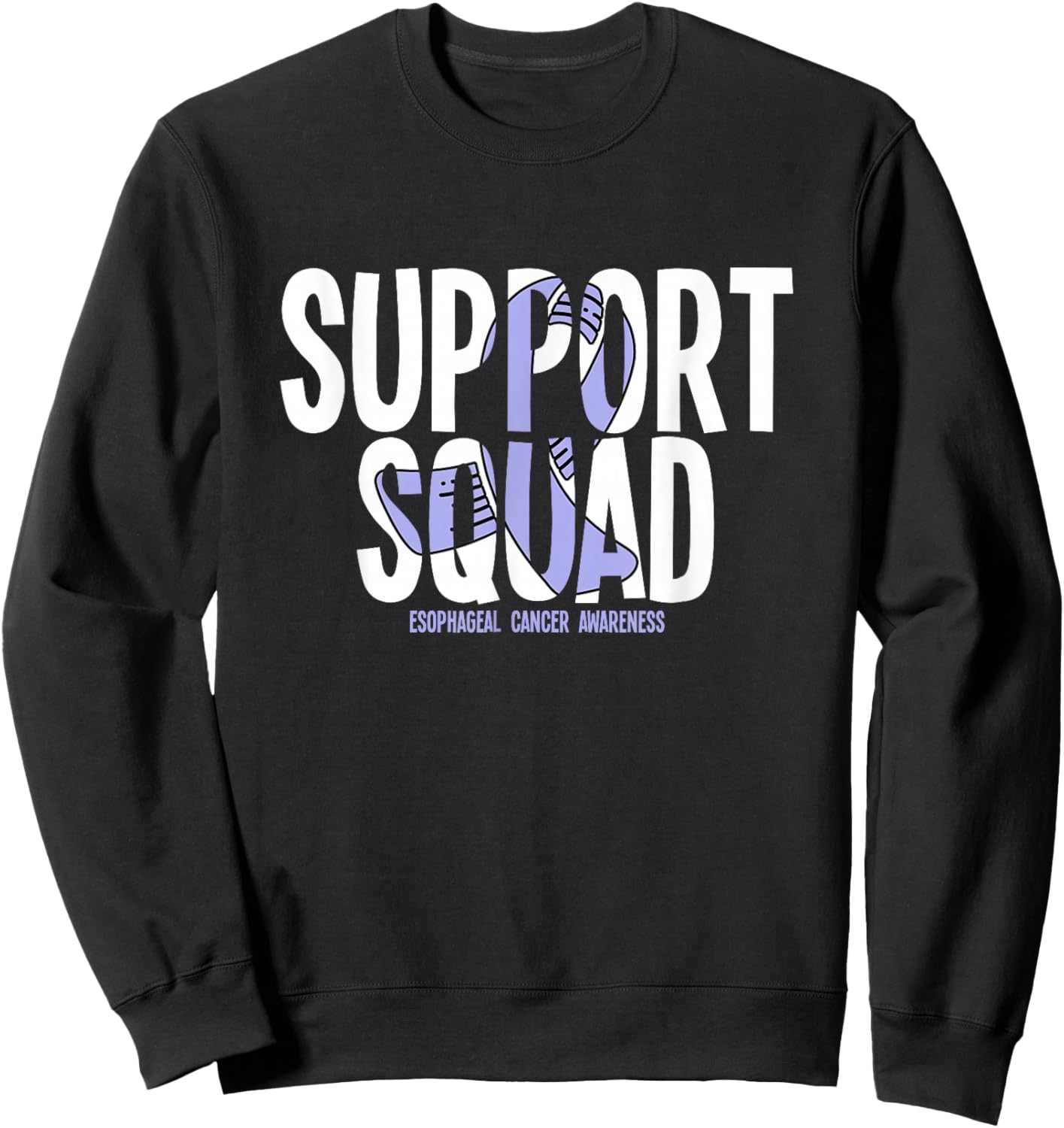Support Squad Esophageal Cancer Awareness Sweatshirt - Sweatshirt | Black