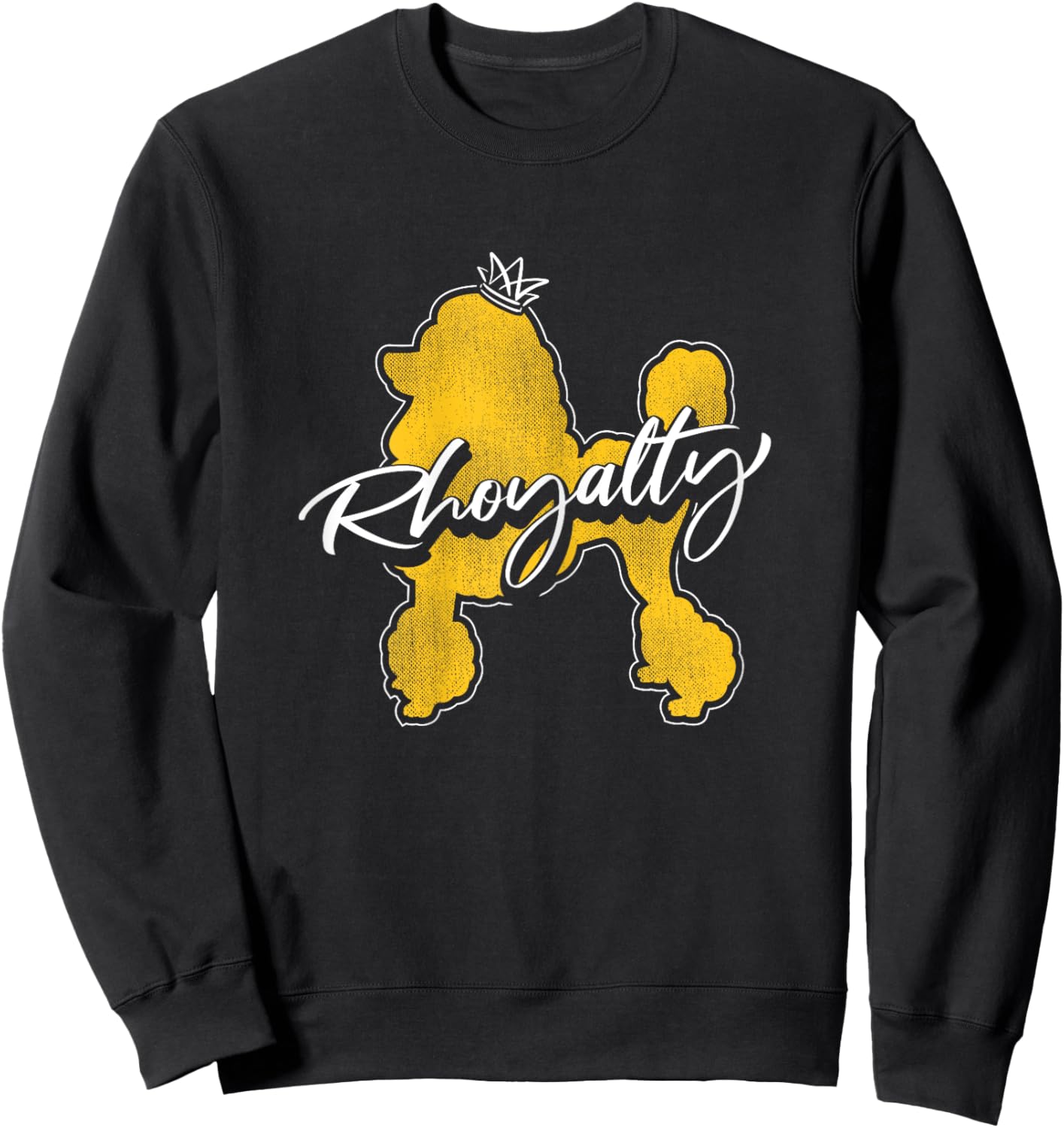 Stylish Rhoyalty Pretty Poodle Sweatshirt - Sweatshirt | Black