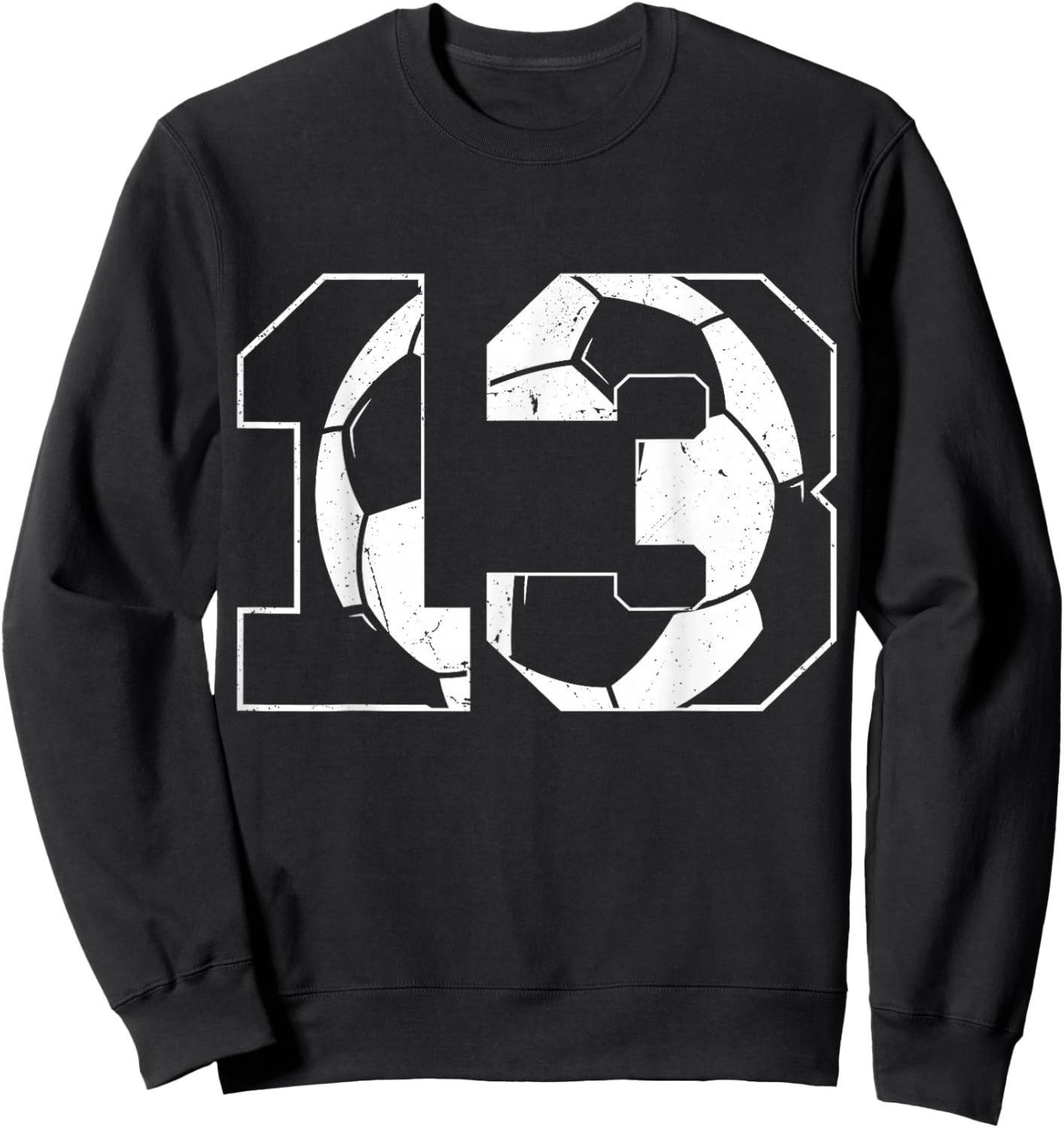 13th Birthday Boy Soccer Player Football 13 Years Old Sweatshirt - Sweatshirt | Black