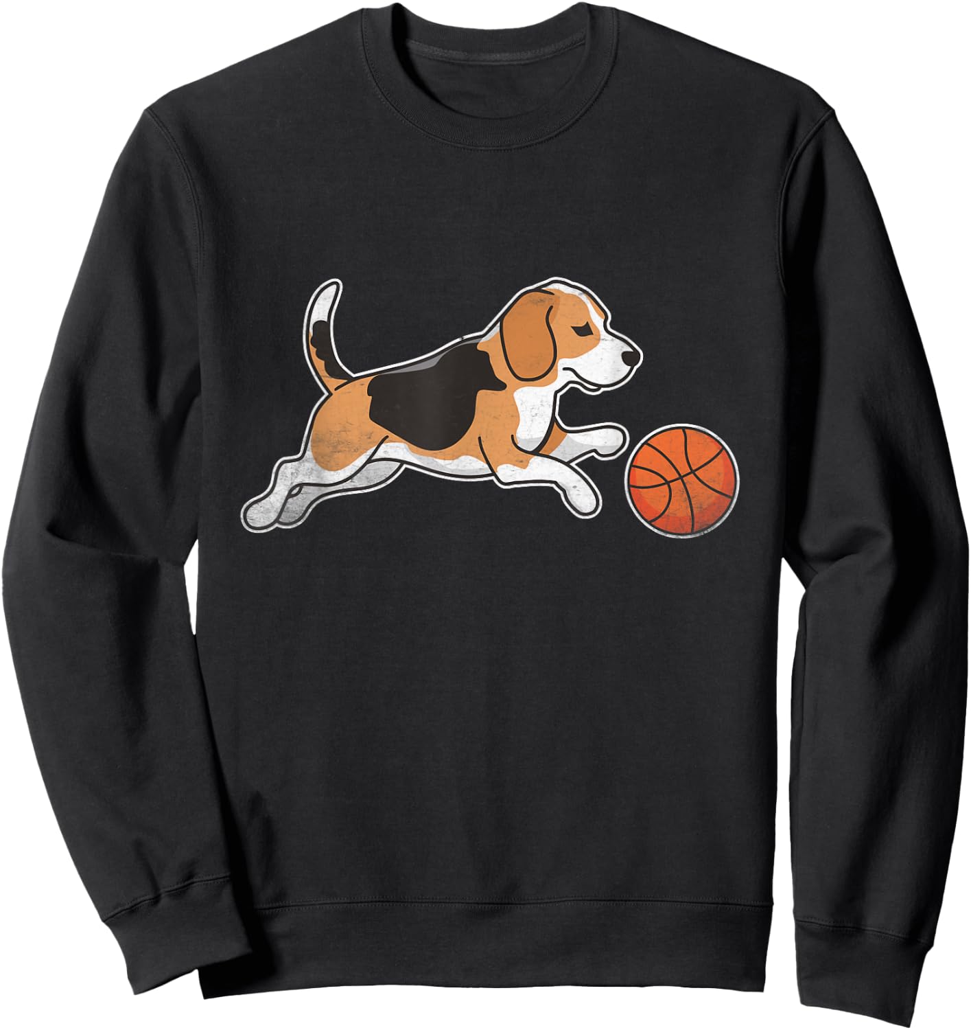 Beagle Playing Basketball Beagles Dog Sweatshirt - Sweatshirt | Black