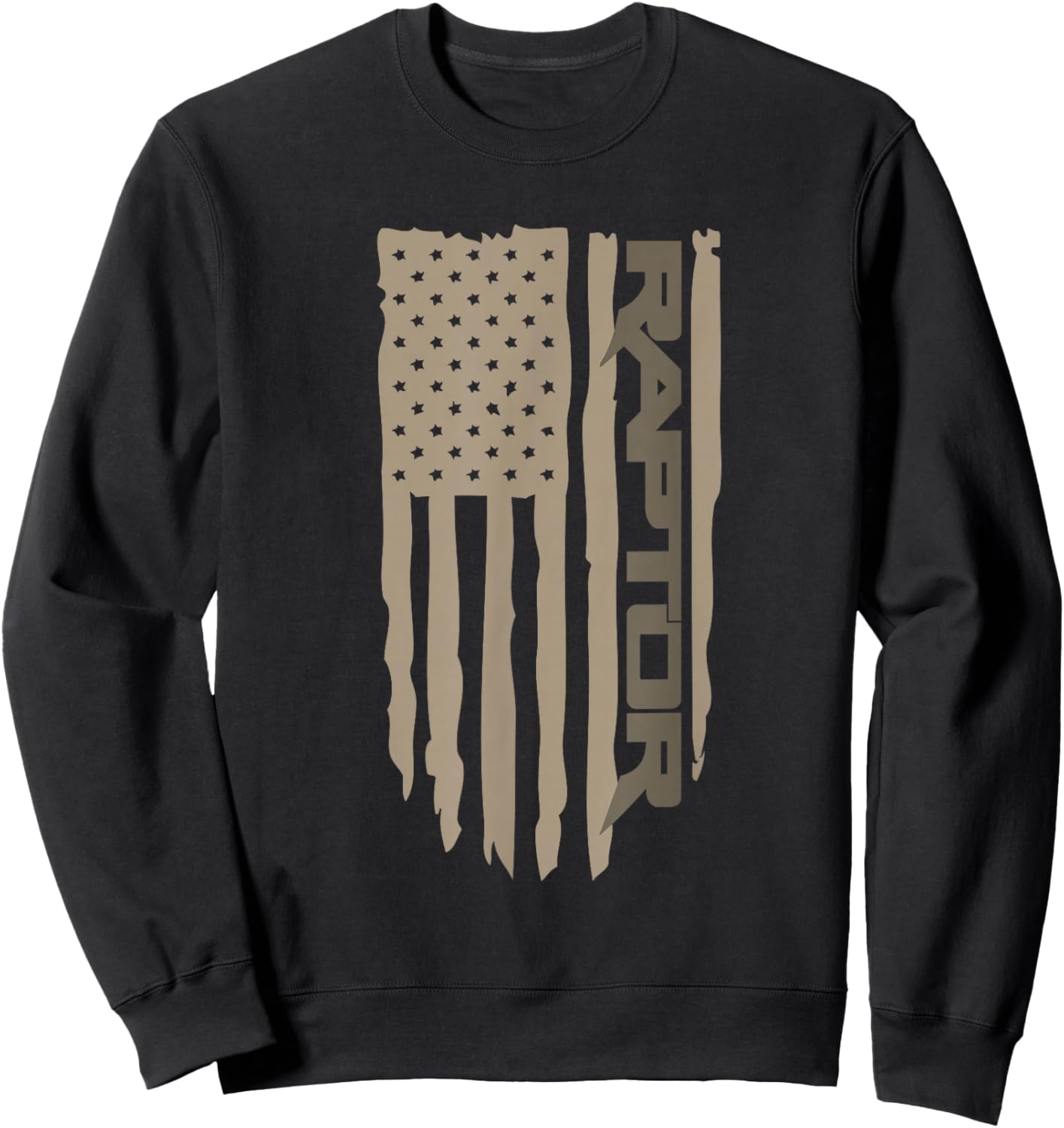 Wandering Wheels Raptor Truck American Flag Sweatshirt - Sweatshirt | Black