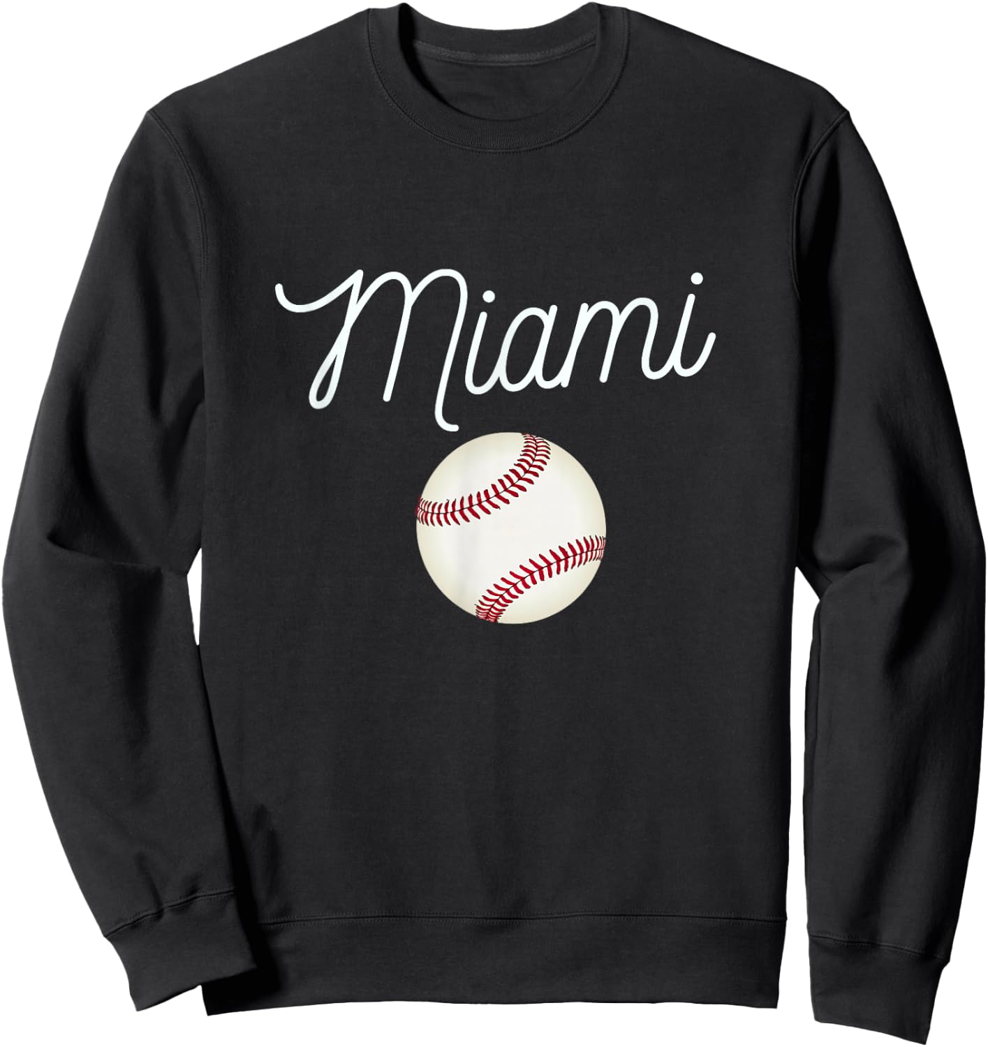 Cool Giant Marlin Ball for Miami Hometown Baseball Fans Sweatshirt - Sweatshirt | Black