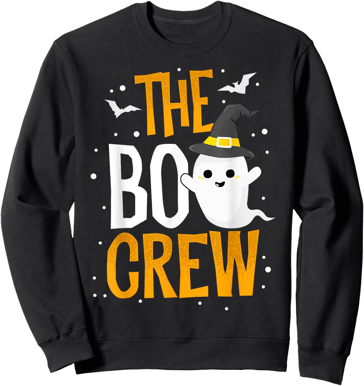 The Boo Crew Halloween Ghost Trick Treat Outfit Squad Team Sweatshirt - Sweatshirt | Black