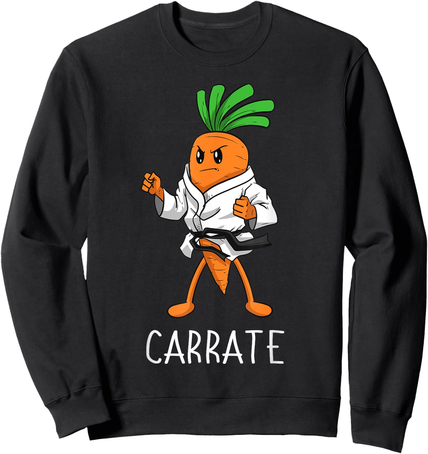 Carrate Karate Carrot Student Teacher Trainee Trainor Small Sweatshirt - Sweatshirt | Black