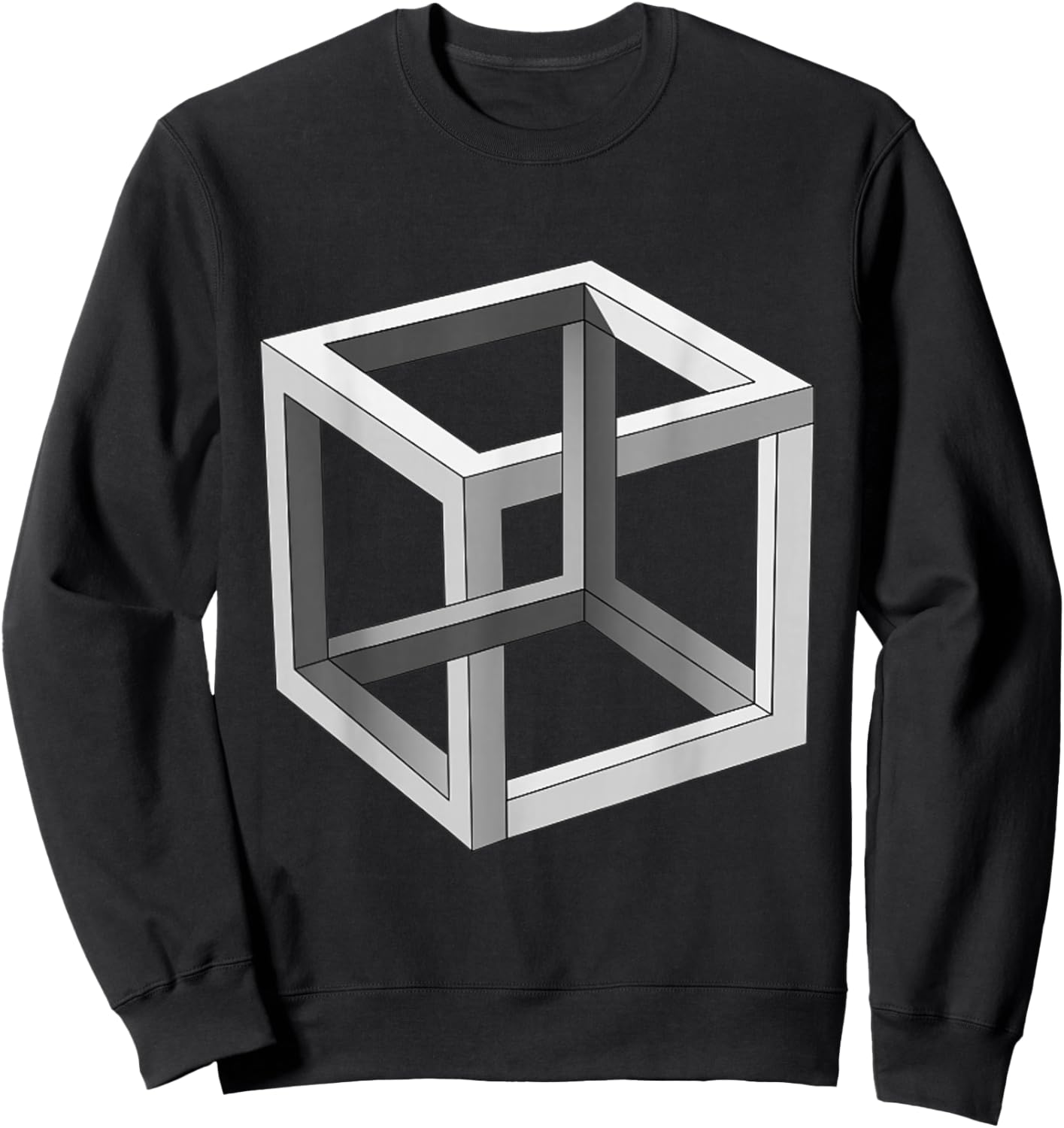 Optical Illusion Sweatshirt - Sweatshirt | Black