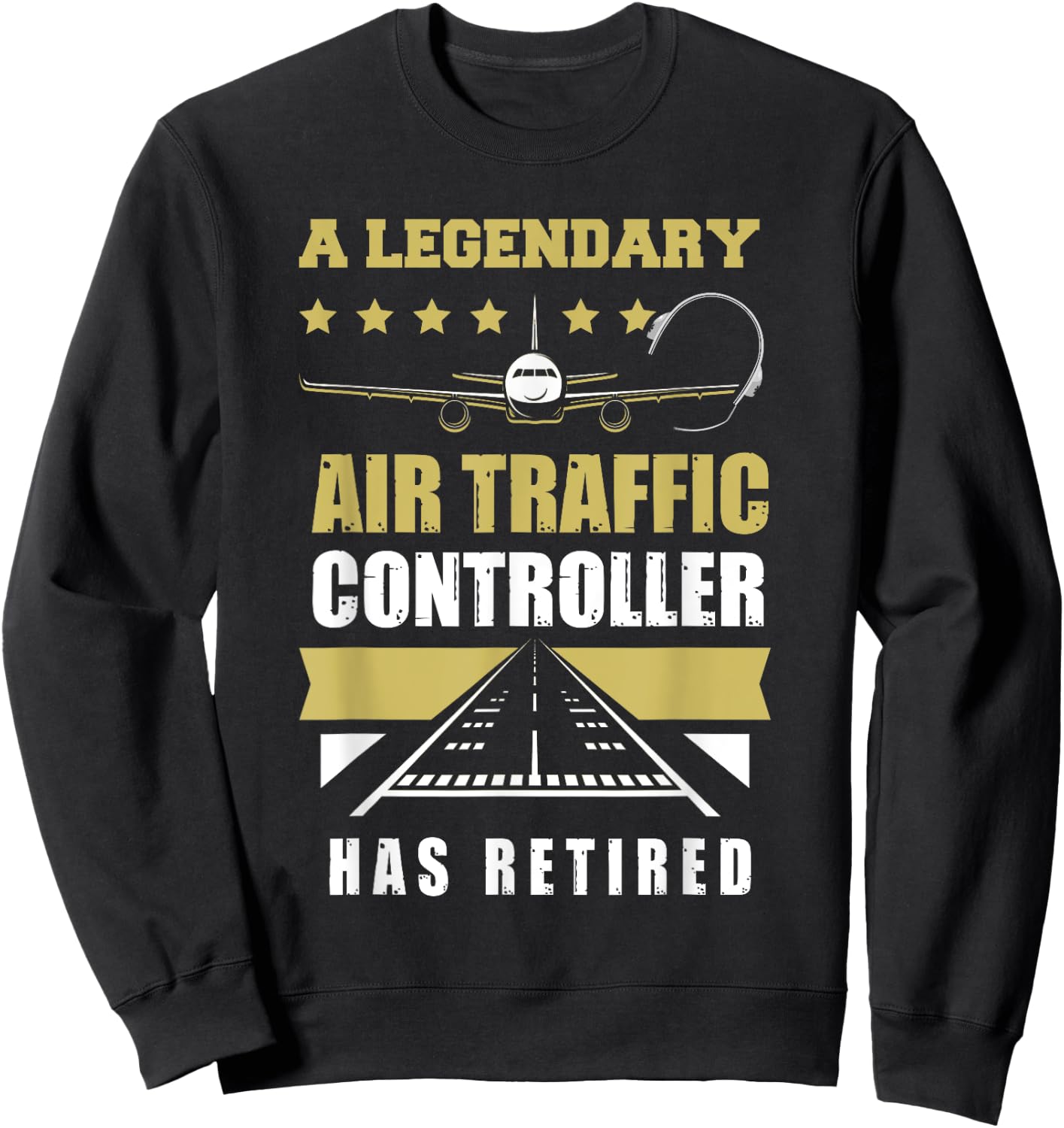 Retired Air Traffic Controller Shirt Retirement Gift Sweatshirt - Sweatshirt | Black