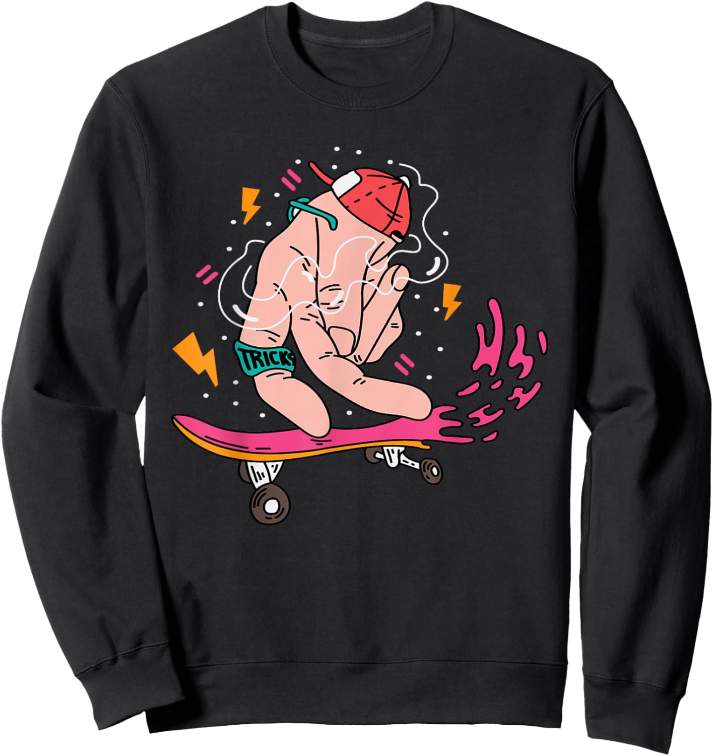 Finger Skateboarding Athlete Sweatshirt - Sweatshirt | Black