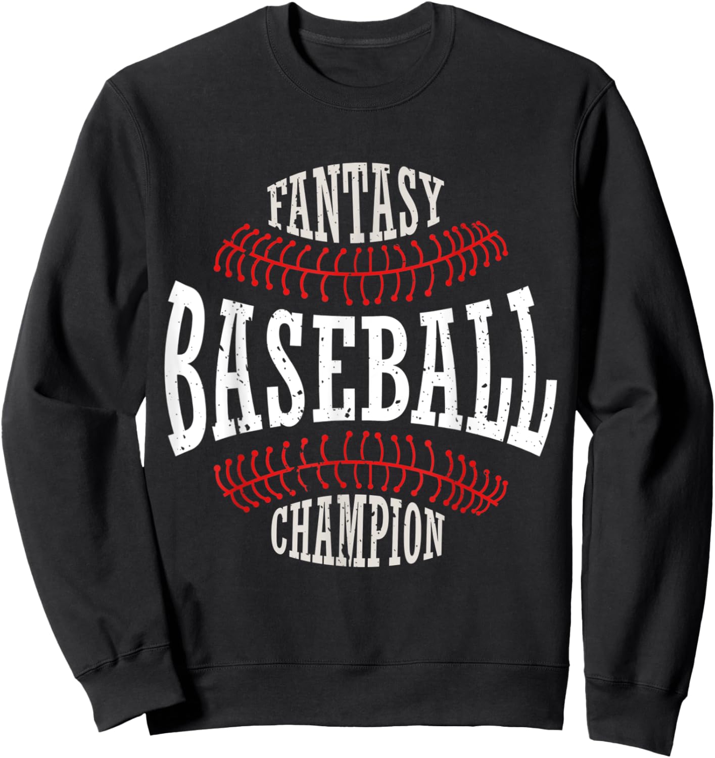 Fantasy Baseball Champion Athletic Sports Baseball Sweatshirt - Sweatshirt | Black