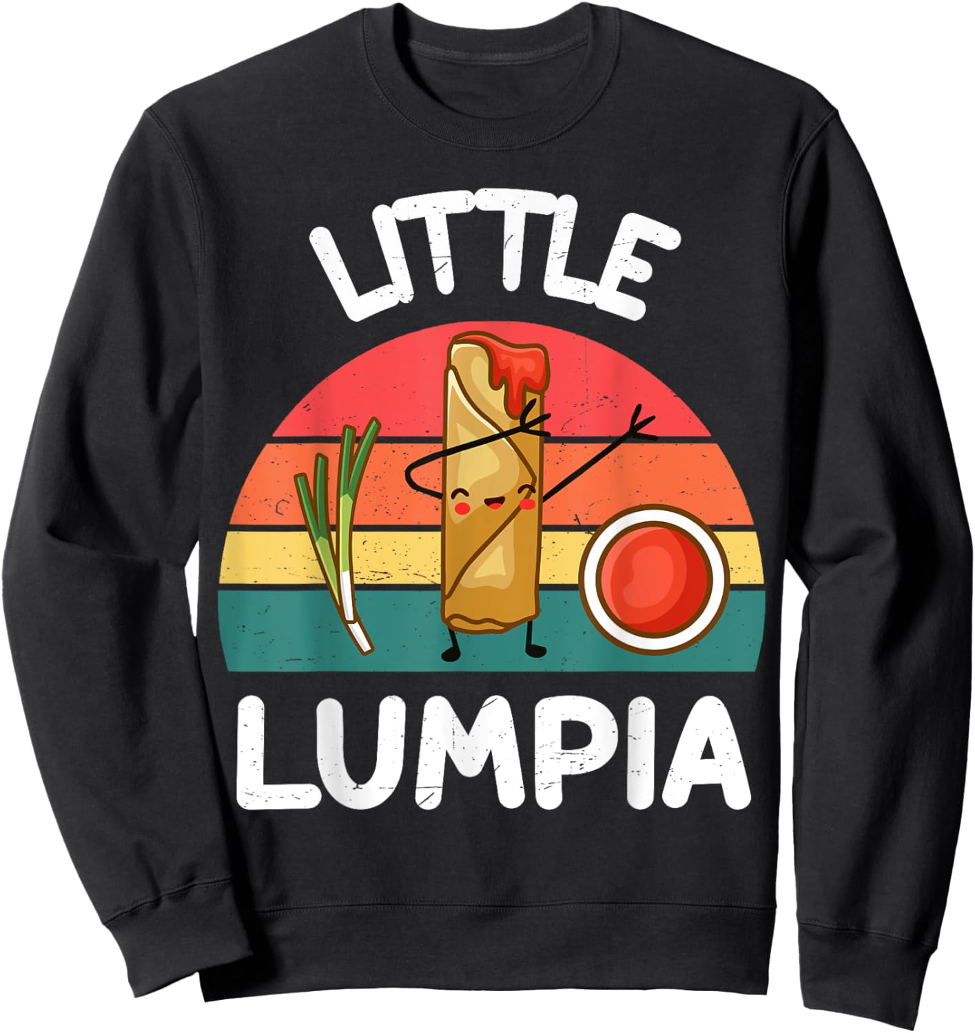 Toddler Boys Little Lumpia Cute Baby Girls Filipina Filipino Sweatshirt - Sweatshirt | Black
