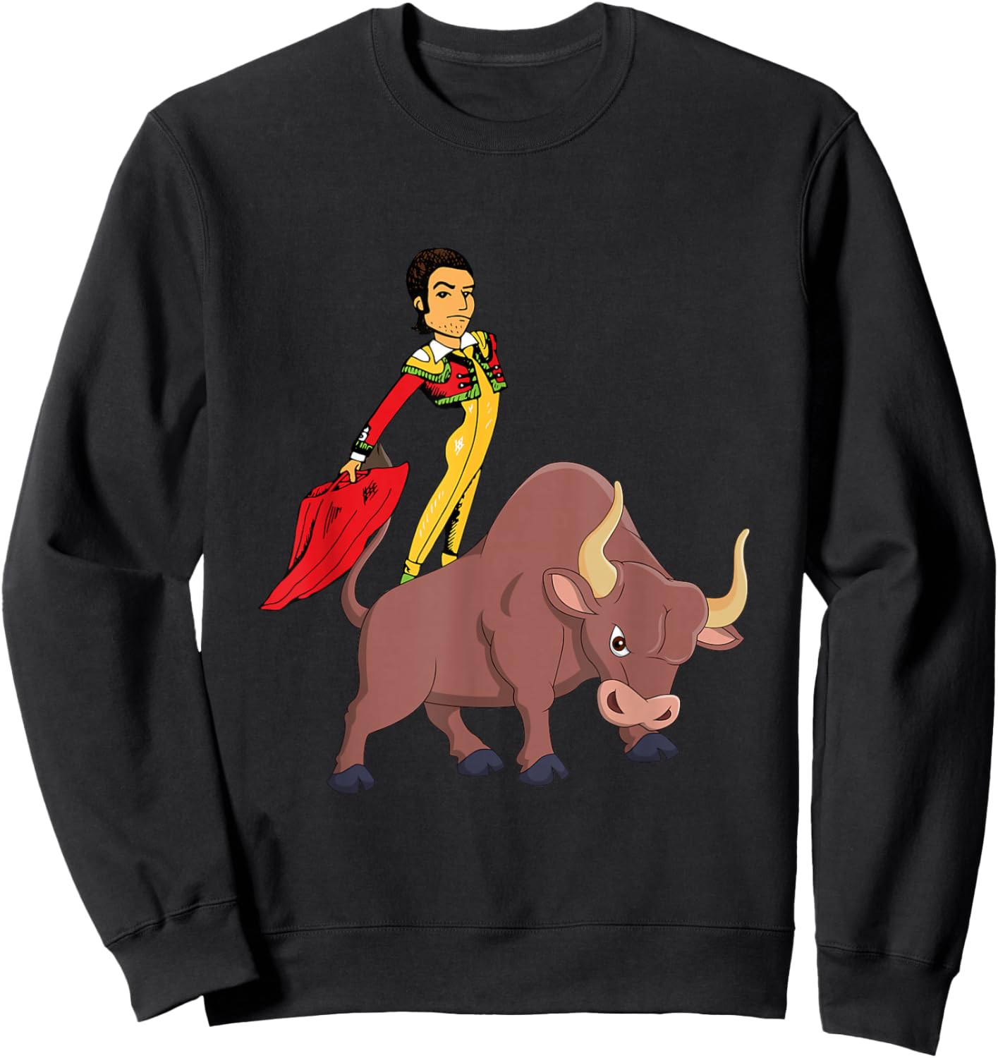 Bull Fighters, Funny Bull Fighting Lovers Costume Sweatshirt - Sweatshirt | Black