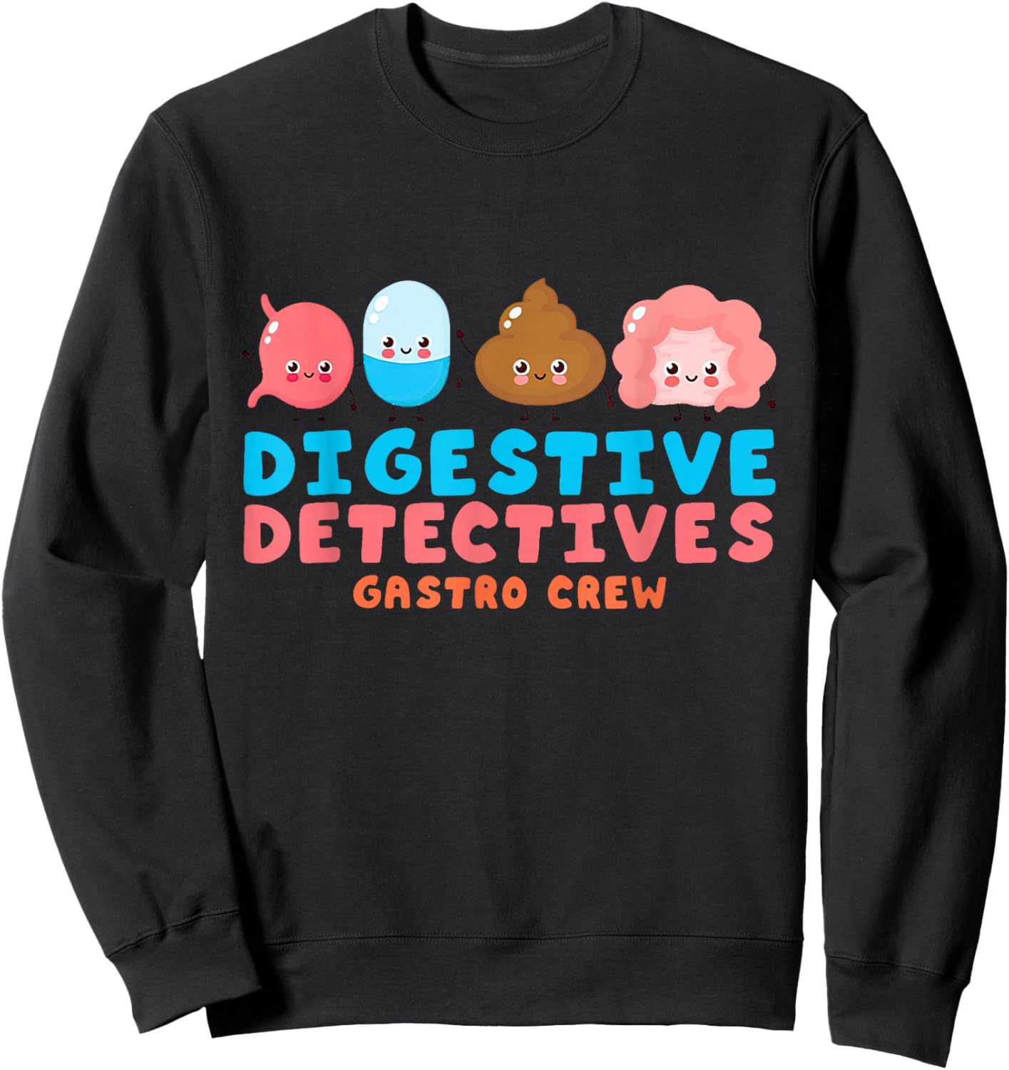 Digestive Detectives Gastro Crew Gastroenterology Nurse Sweatshirt - Sweatshirt | Black