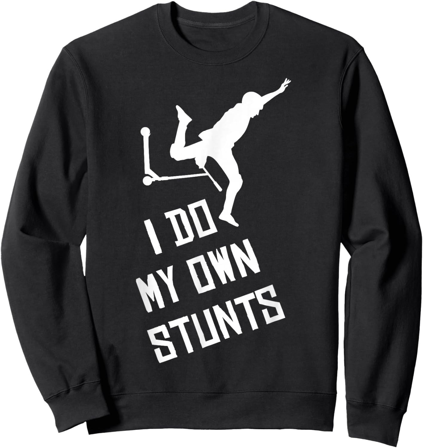 Scooter Stunt Saying Gift Children and Boys Sweatshirt - Sweatshirt | Black