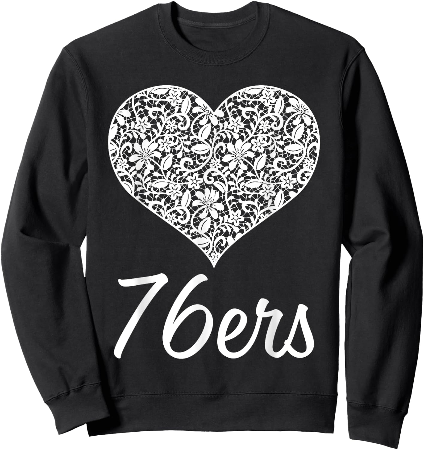 76Ers Independence Lace Heart HS Sweatshirt - Sweatshirt | Black