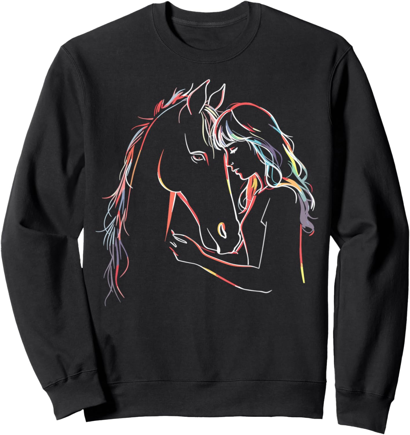 Horse Lover Horseback Riding Equestrian For Girls Sweatshirt - Sweatshirt | Black
