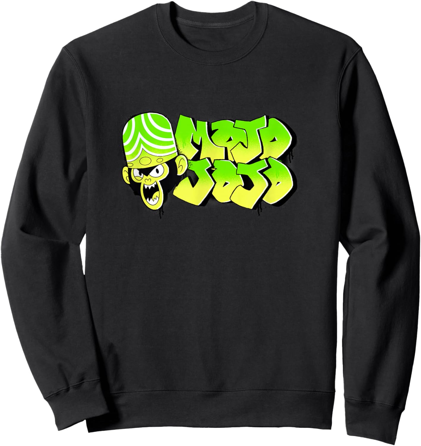 Power Puff Girls Mojo JoJo Street Art Evil Hood Graffiti Sweatshirt - Sweatshirt | Black