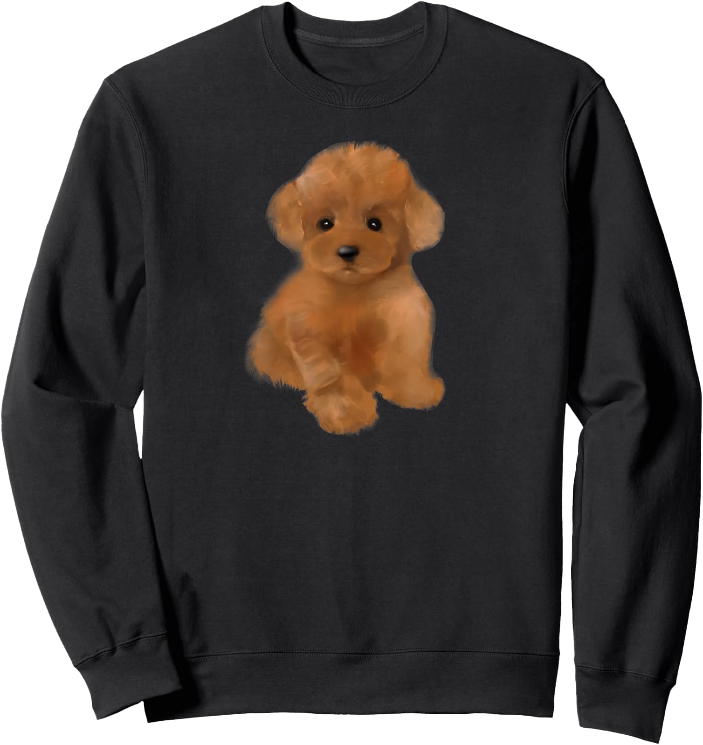 Toy poodle dog ,breed,mini poodle puppy Men Women Kids Sweatshirt - Sweatshirt | Black