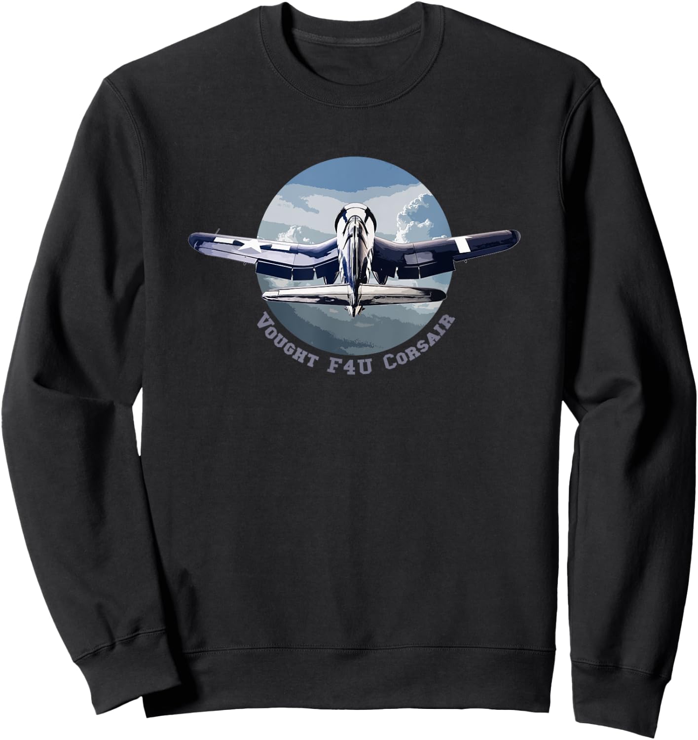Vought F4U Corsair WW2 Fighter Sweatshirt - Sweatshirt | Black