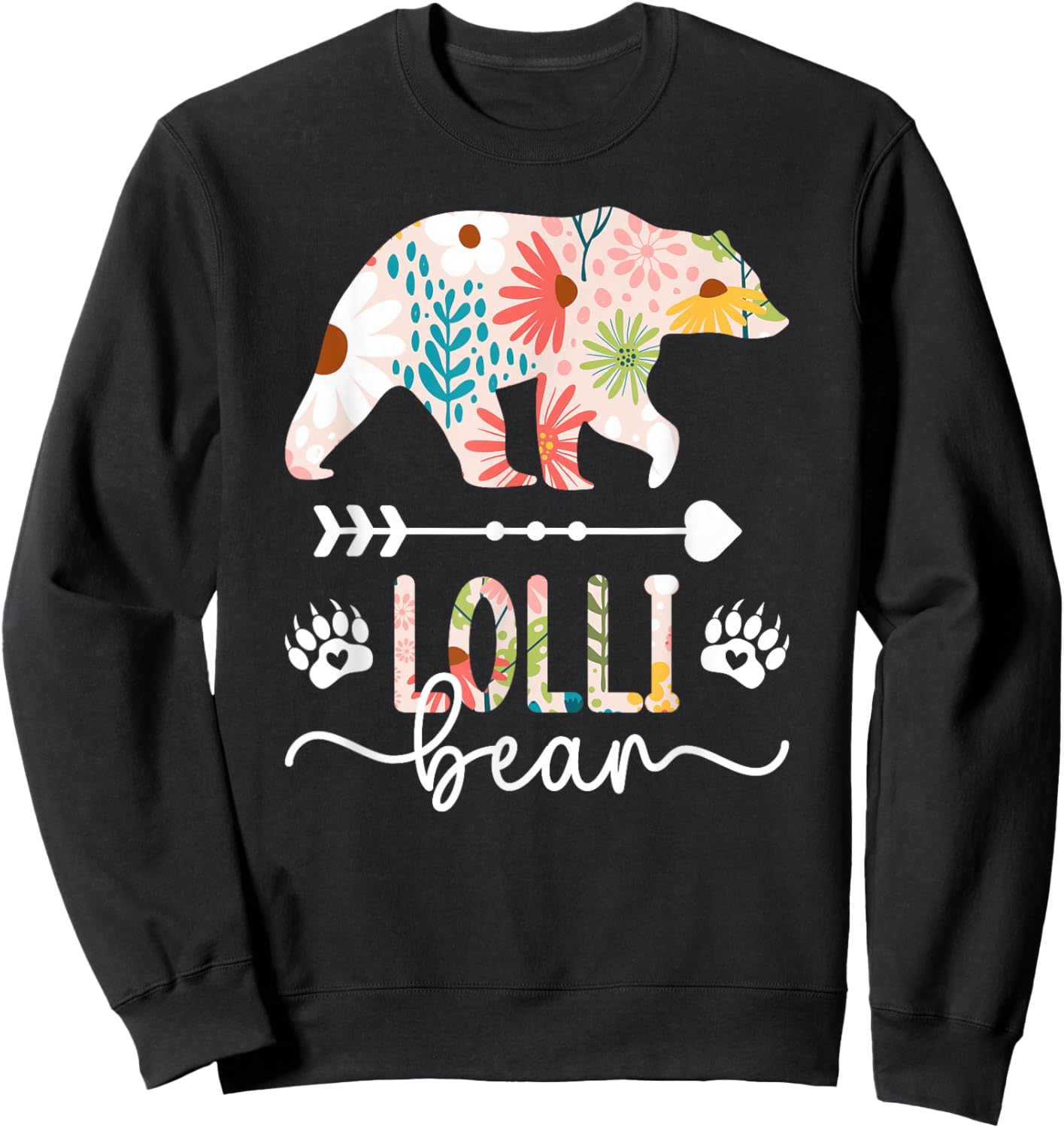 Lolli Bear Lolli Grandma Lolli Grandmother Sweatshirt - Sweatshirt | Black
