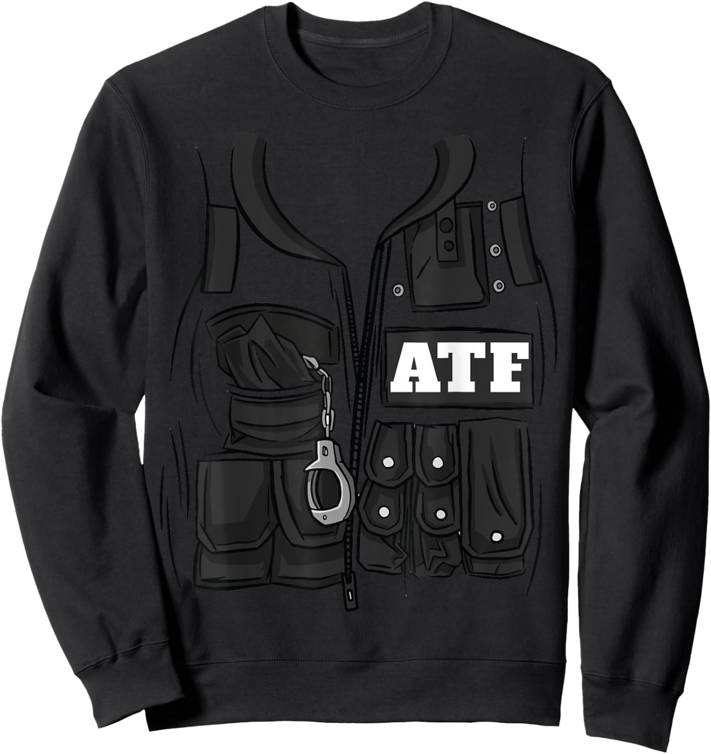 ATF Federal Agent Halloween Costume ATF Sweatshirt - Sweatshirt | Black