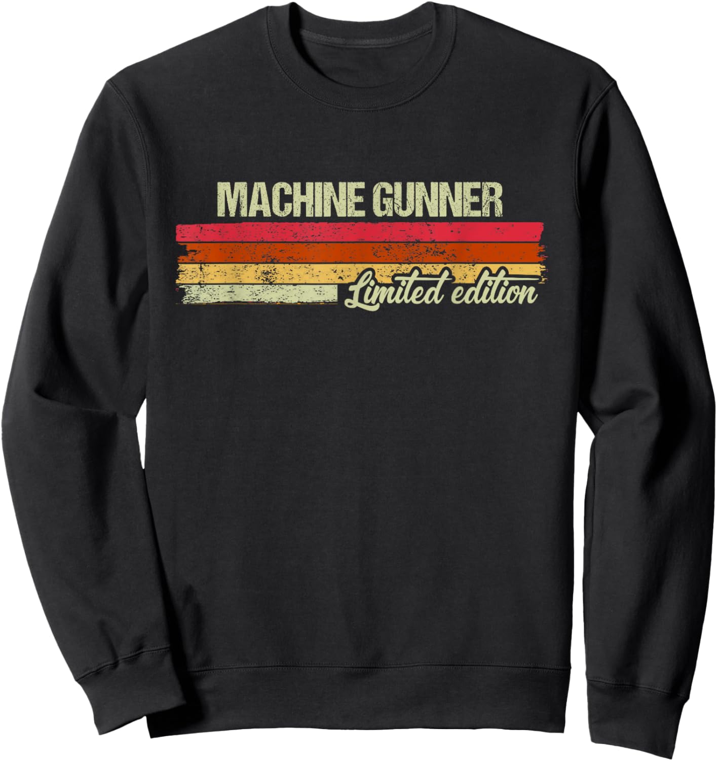 Vintage Machine Gunner Limited Edition Sweatshirt - Sweatshirt | Black
