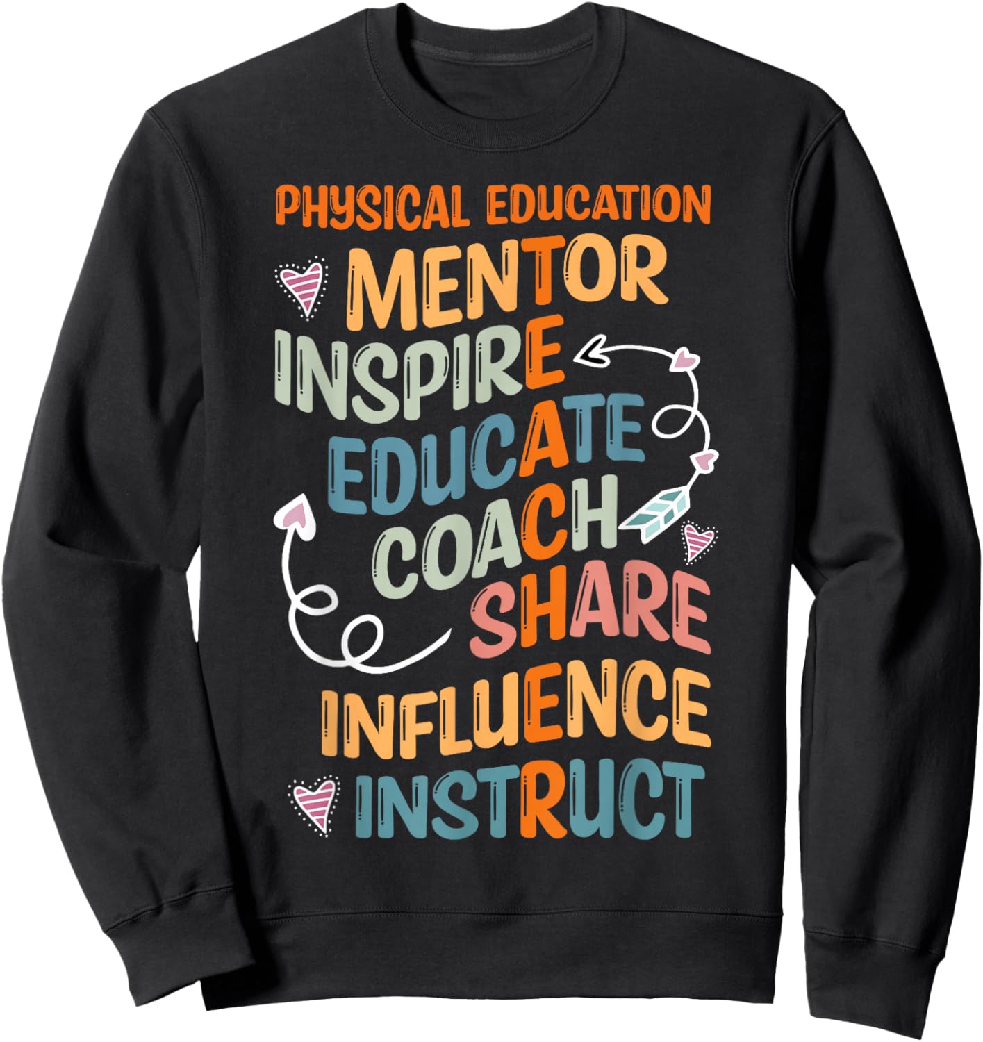 PE Teacher Mentor Physical Education Teacher Outfit Sweatshirt - Sweatshirt | Black
