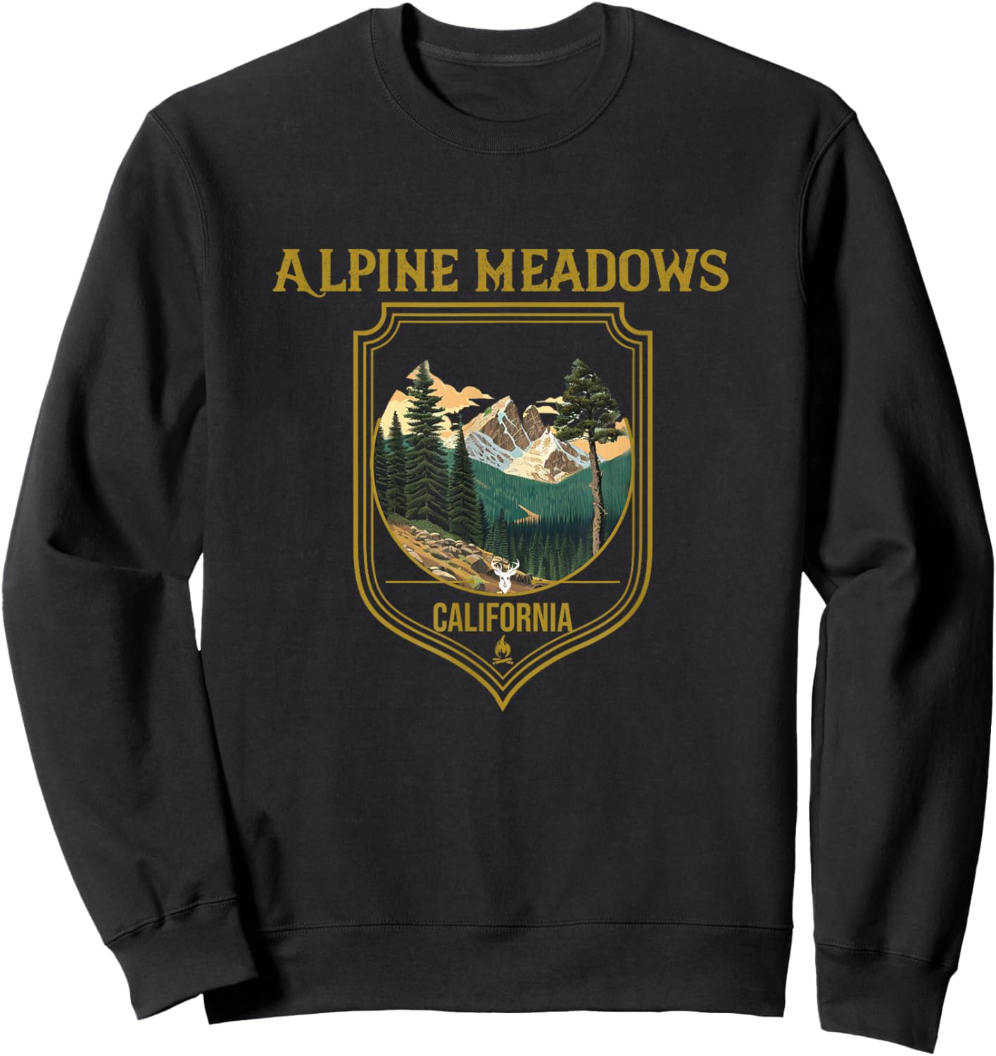 Alpine Meadows Souvenir Apparel - Alpine Meadows Hiking Sweatshirt - Sweatshirt | Black