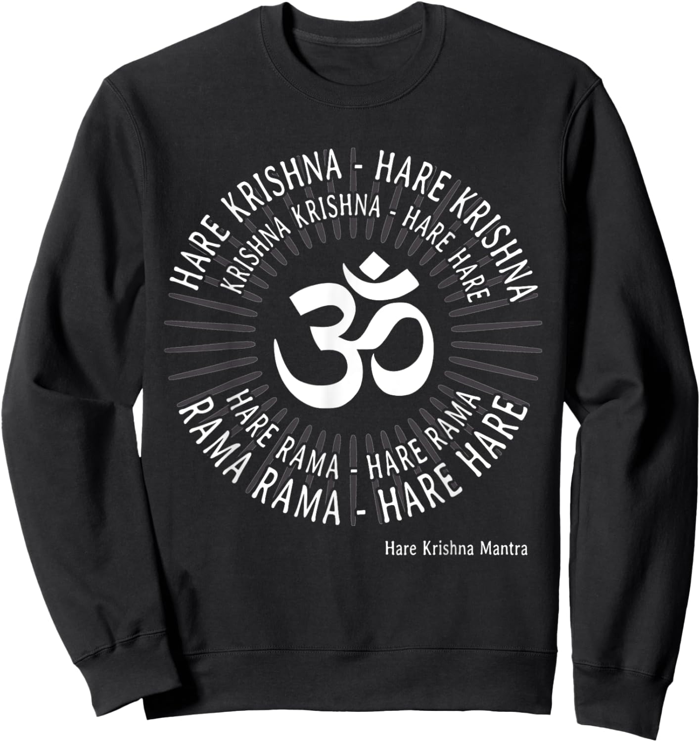 Hare Krishna Shirt Spiritual Hare Krishna Mantra Sweatshirt - Sweatshirt | Black