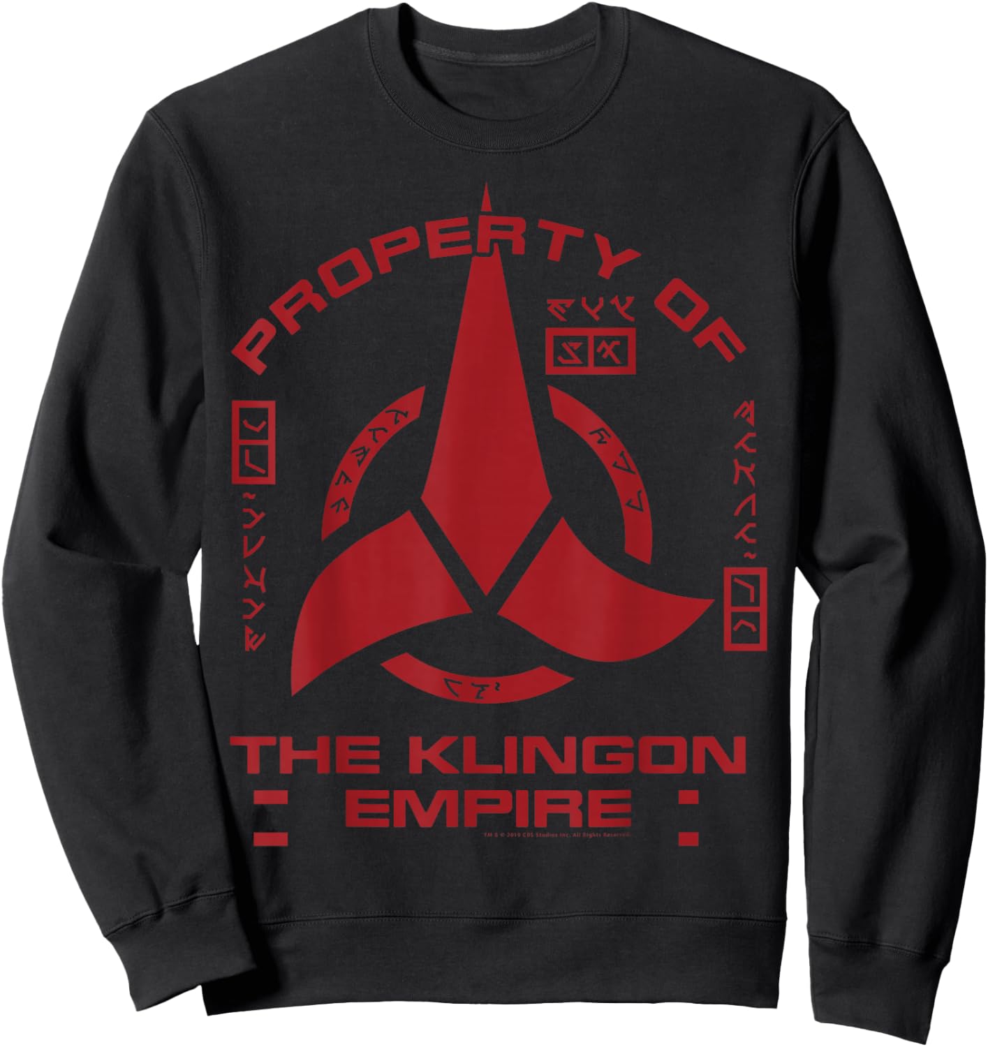 Star Trek: Discovery Property Of The Klingon Empire Red Logo Sweatshirt - Sweatshirt | Black