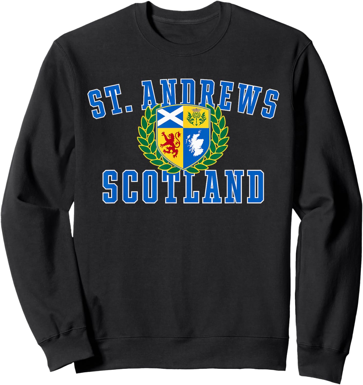 St. Andrews Scotland Crest Sweatshirt - Sweatshirt | Black