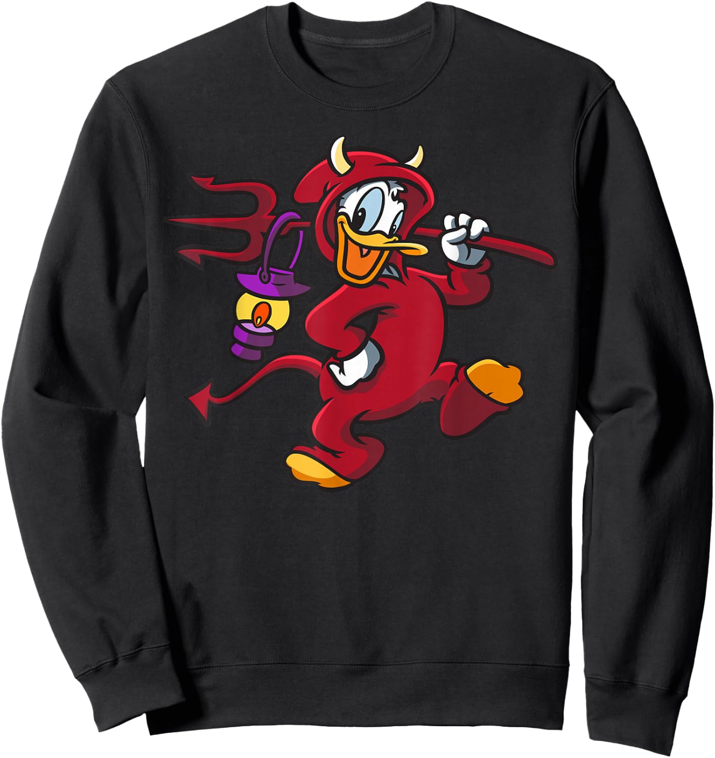 Donald Duck - HalloweenDonald Duck Devil Costume Sweatshirt - Sweatshirt | Black