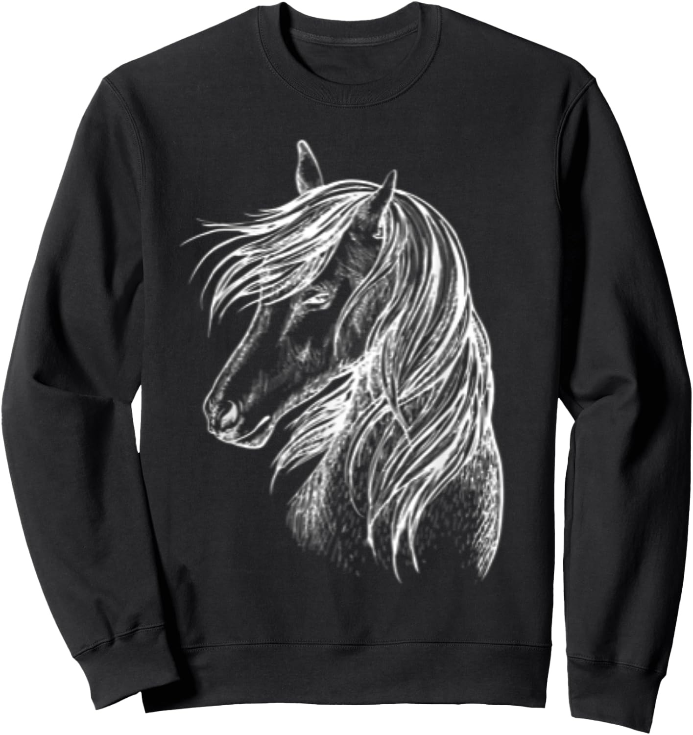 Girls horses love riding horse box great beauty Sweatshirt - Sweatshirt | Black