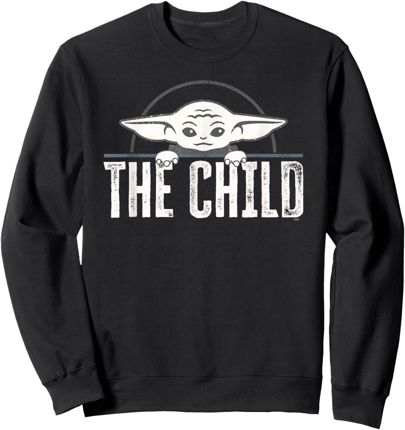 Star Wars The Mandalorian The Child Grogu Weathered Logo Sweatshirt - Sweatshirt | Black