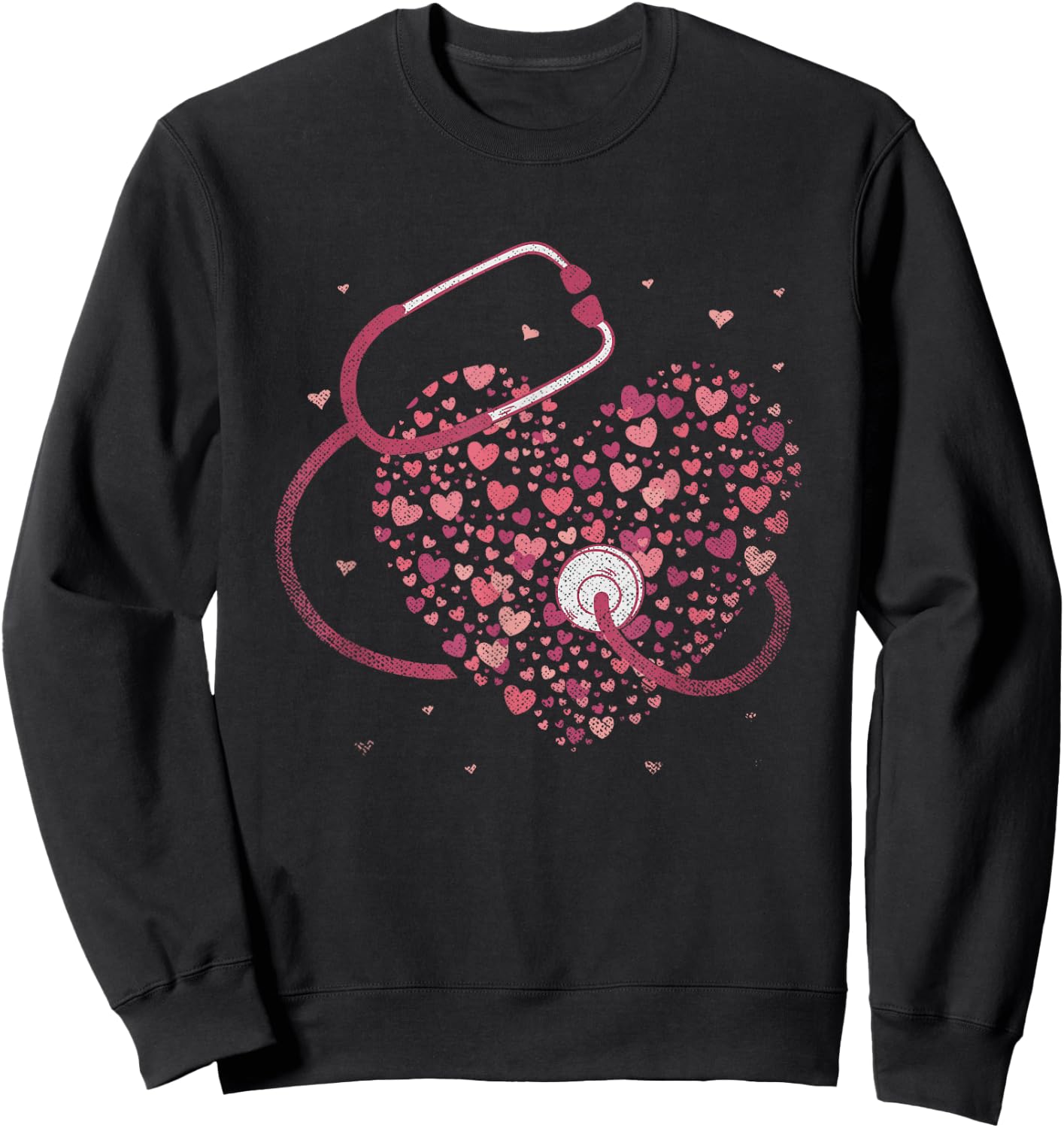 Medicine Gift Stethoscope Heart Nurse Sweatshirt - Sweatshirt | Black